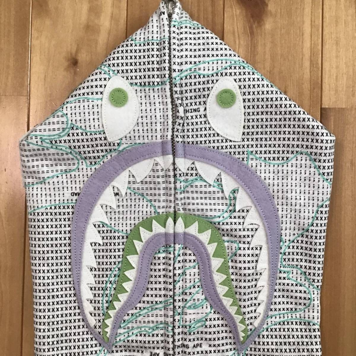 Bape 💫Glow in the Dark💫 TEXT CODE CAMO Shark full zip hoodie Size US L / EU 52-54 / 3 - 3 Thumbnail