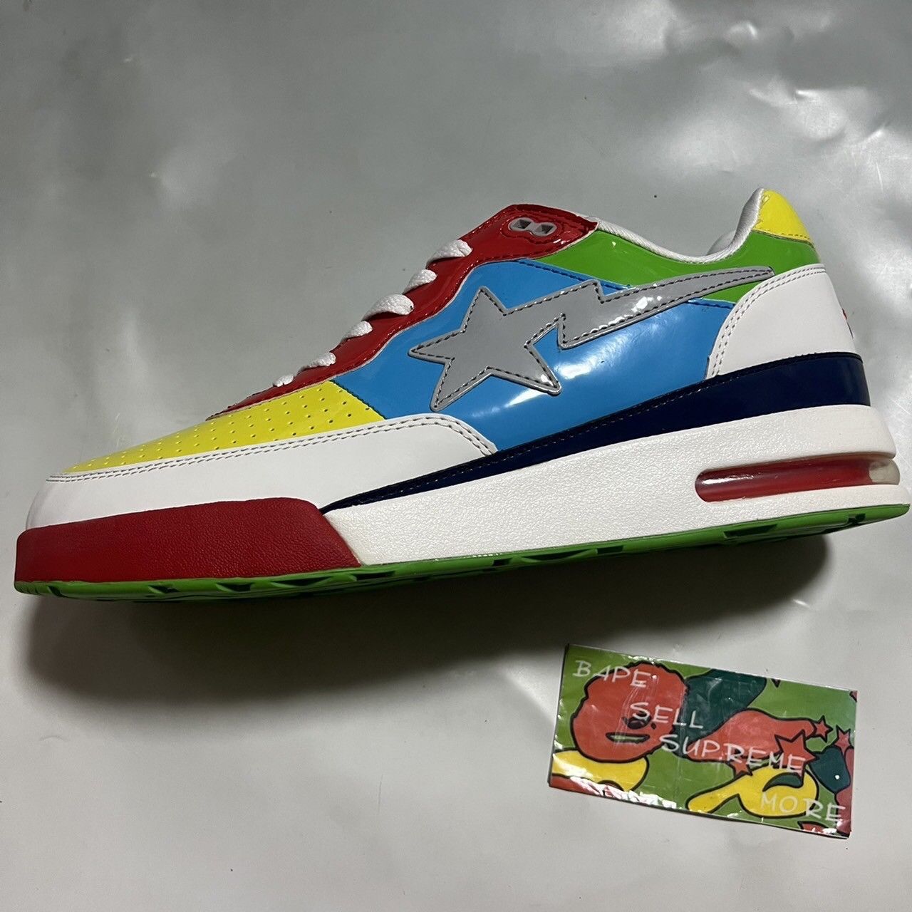 Bape BAPE road sta multi color patent leather Size US 12 / EU 45 - 1 Thumbnail
