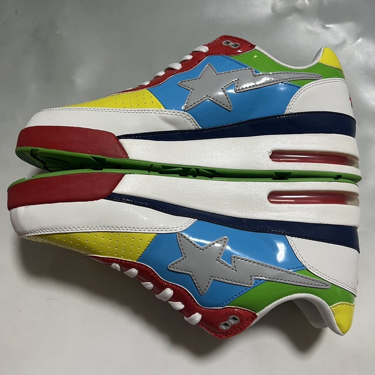 Bape BAPE road sta multi color patent leather Size US 12 / EU 45 - 4 Thumbnail