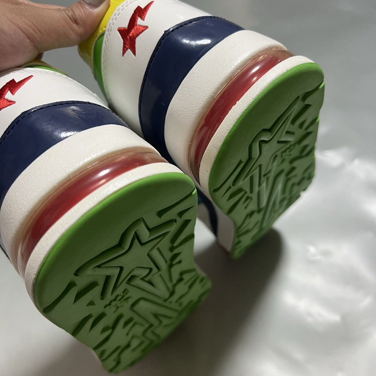 Bape BAPE road sta multi color patent leather Size US 12 / EU 45 - 6 Thumbnail