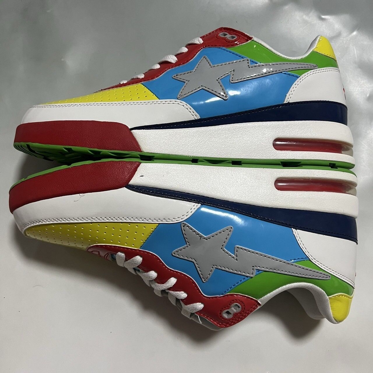 Bape BAPE road sta multi color patent leather Size US 12 / EU 45 - 3 Thumbnail