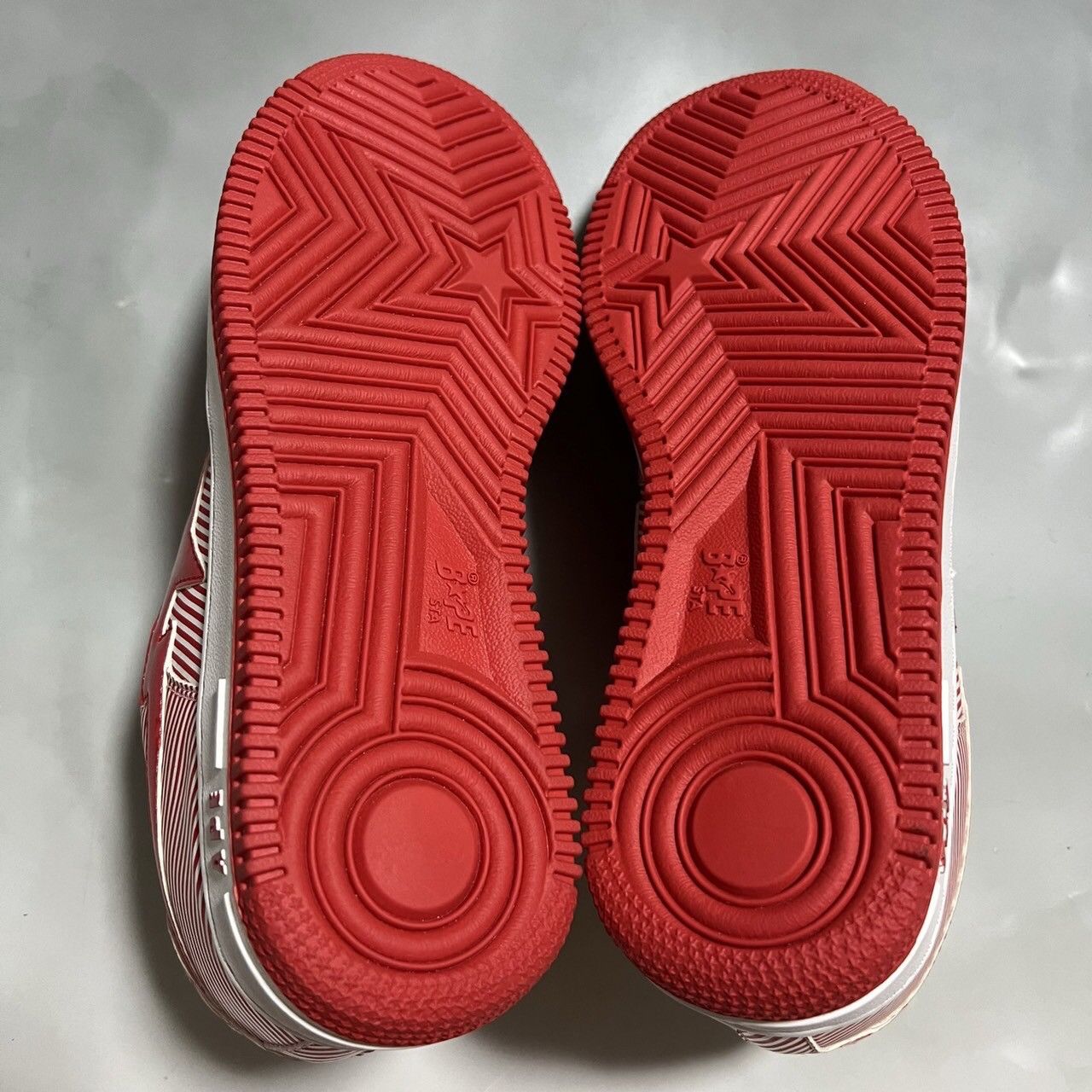Bape 2007 BAPE Sta striped/Red/White patent leather Size US 9 / EU 42 - 5 Thumbnail