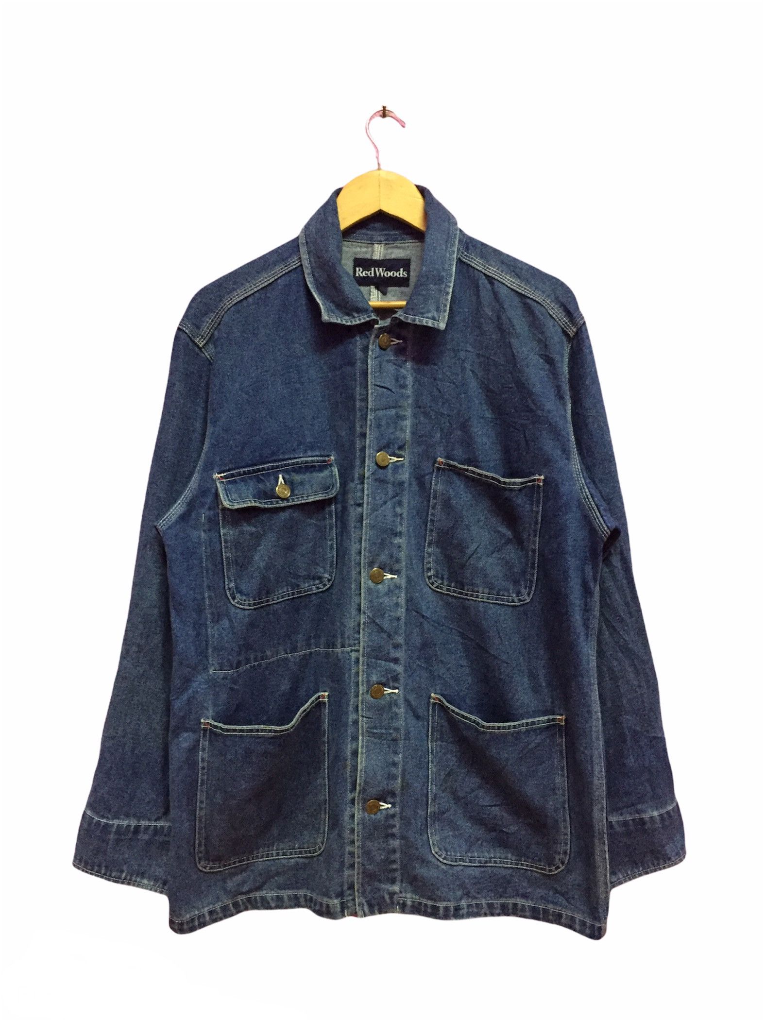 Japanese Brand Red Woods Denim Jackets Size L Size US L / EU 52-54 / 3 - 1 Thumbnail