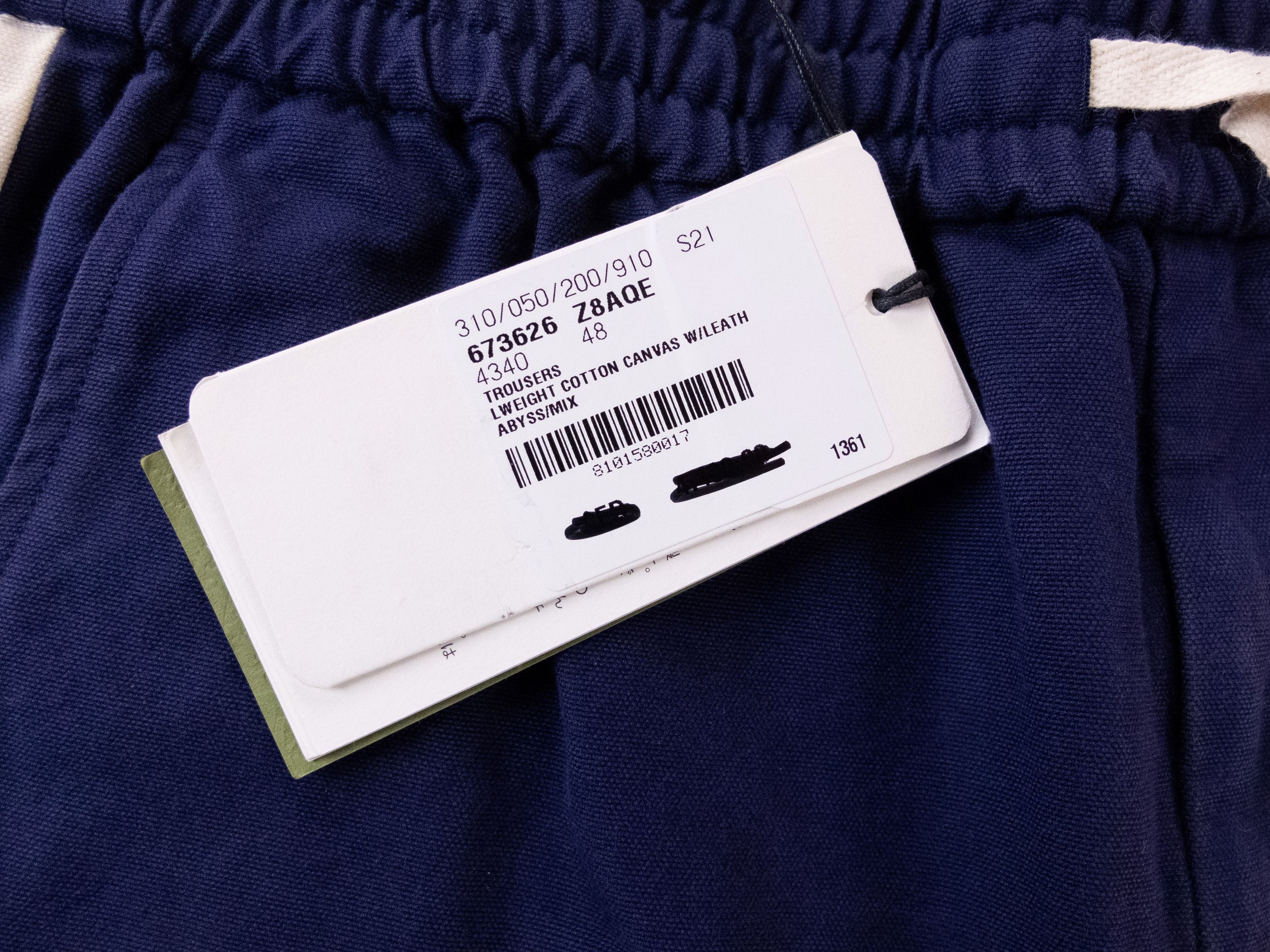 Gucci GUCCI Original blue cotton canvas drawstring pants trousers Size US 32 / EU 48 - 8 Thumbnail