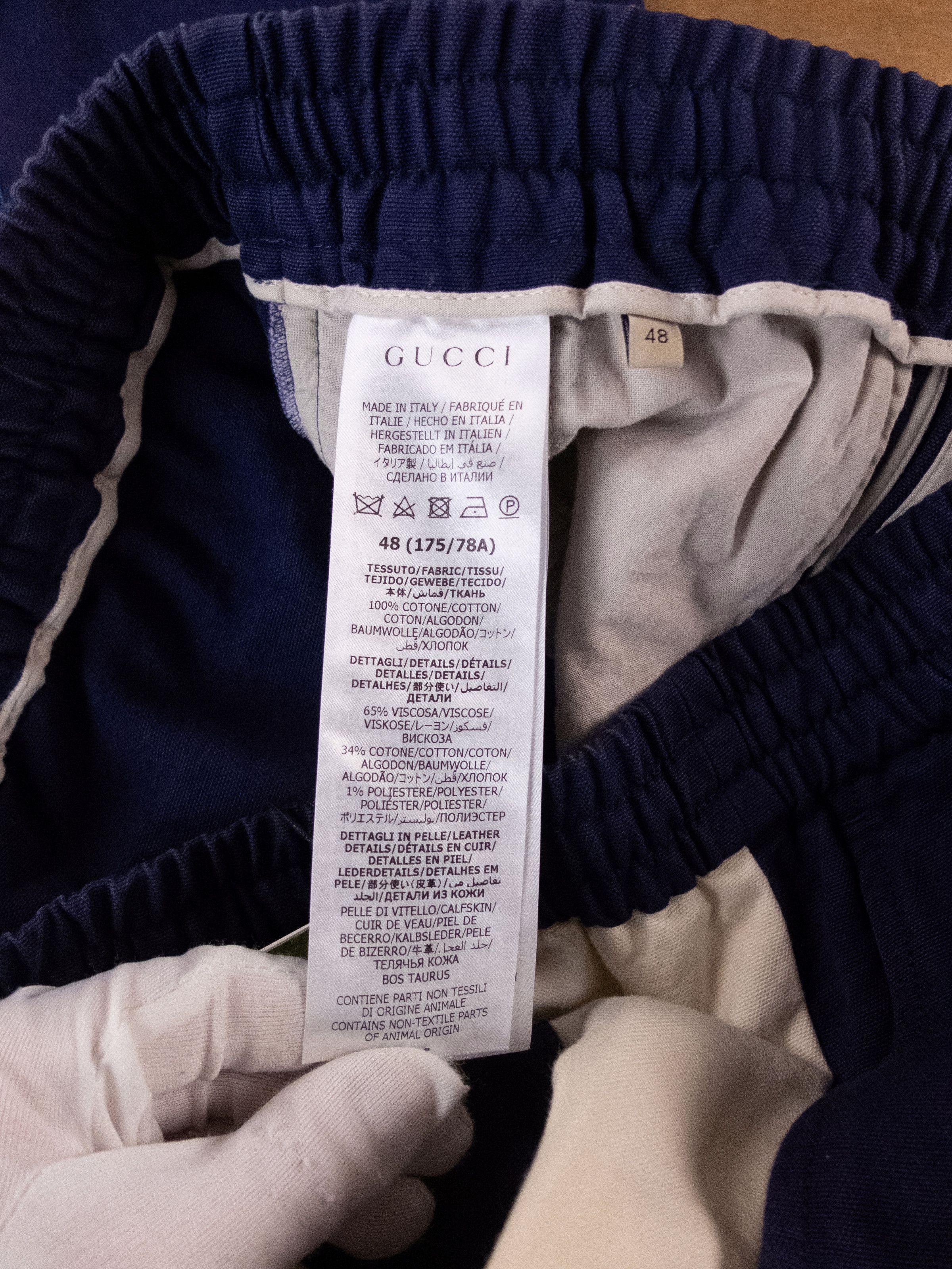 Gucci GUCCI Original blue cotton canvas drawstring pants trousers Size US 32 / EU 48 - 11 Thumbnail