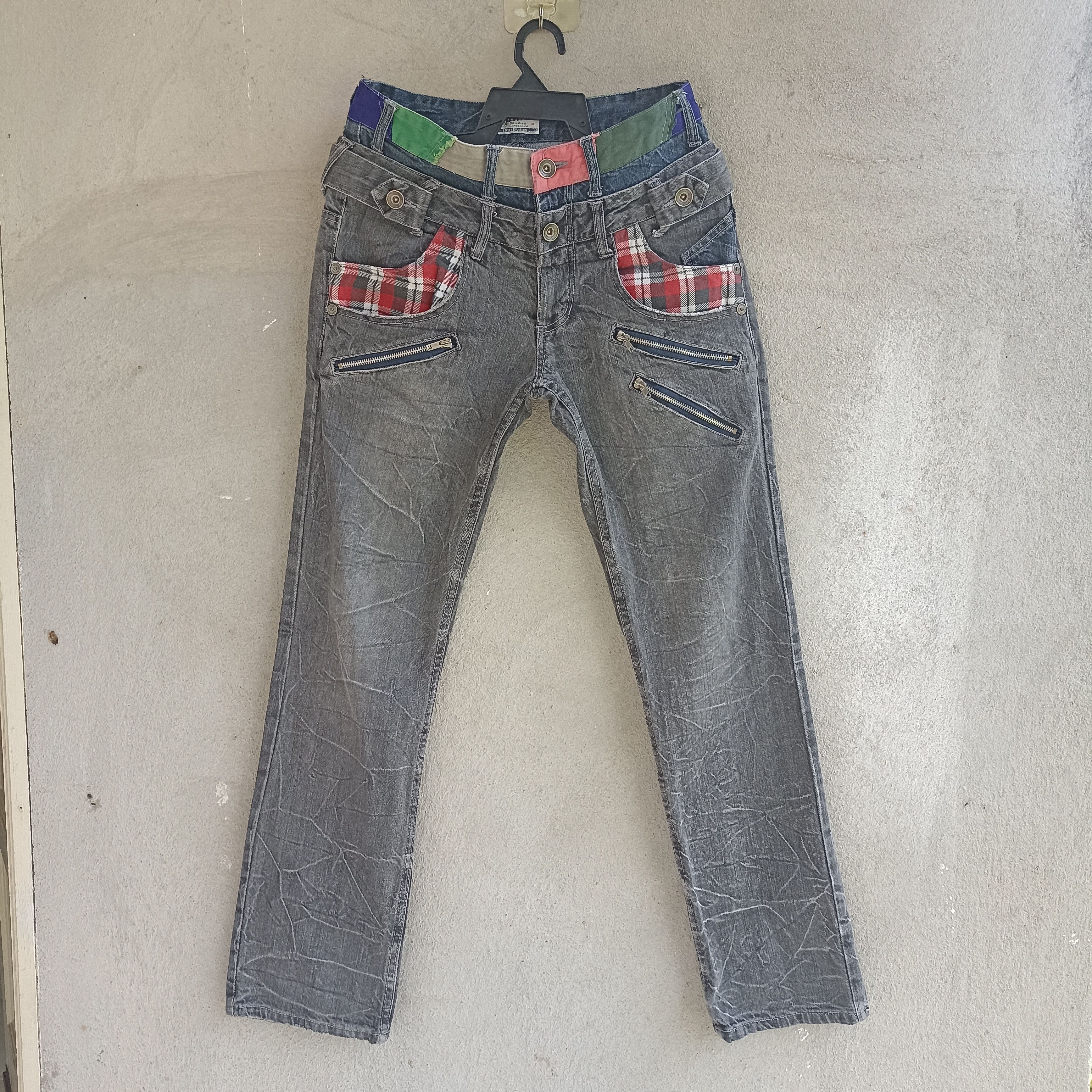 Japanese Brand Patina Seditionaries Doublewaist Patch Jeans Size US 30 / EU 46 - 1 Thumbnail