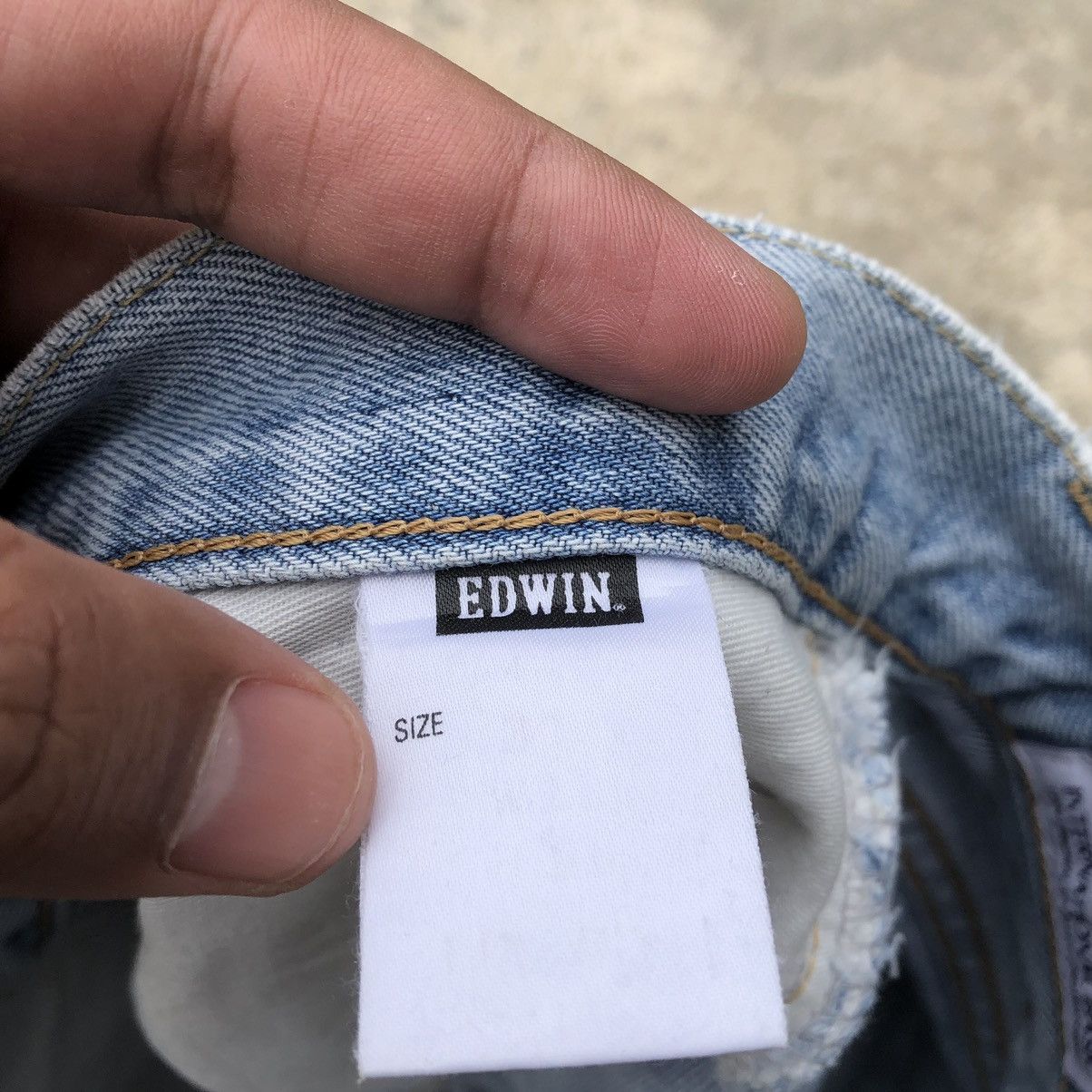 Edwin × Vintage 🔥Rare🔥Edwin 403 Stoned Wash Rips Distress Denim Jeans Size US 30 / EU 46 - 13 Thumbnail