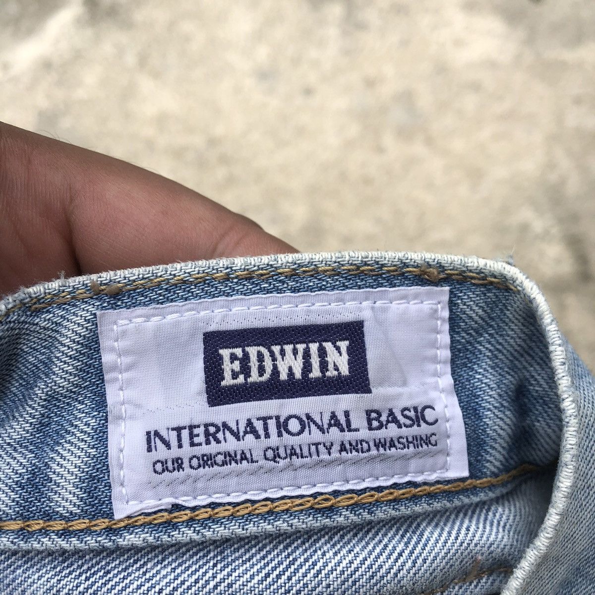 Edwin × Vintage 🔥Rare🔥Edwin 403 Stoned Wash Rips Distress Denim Jeans Size US 30 / EU 46 - 15 Thumbnail