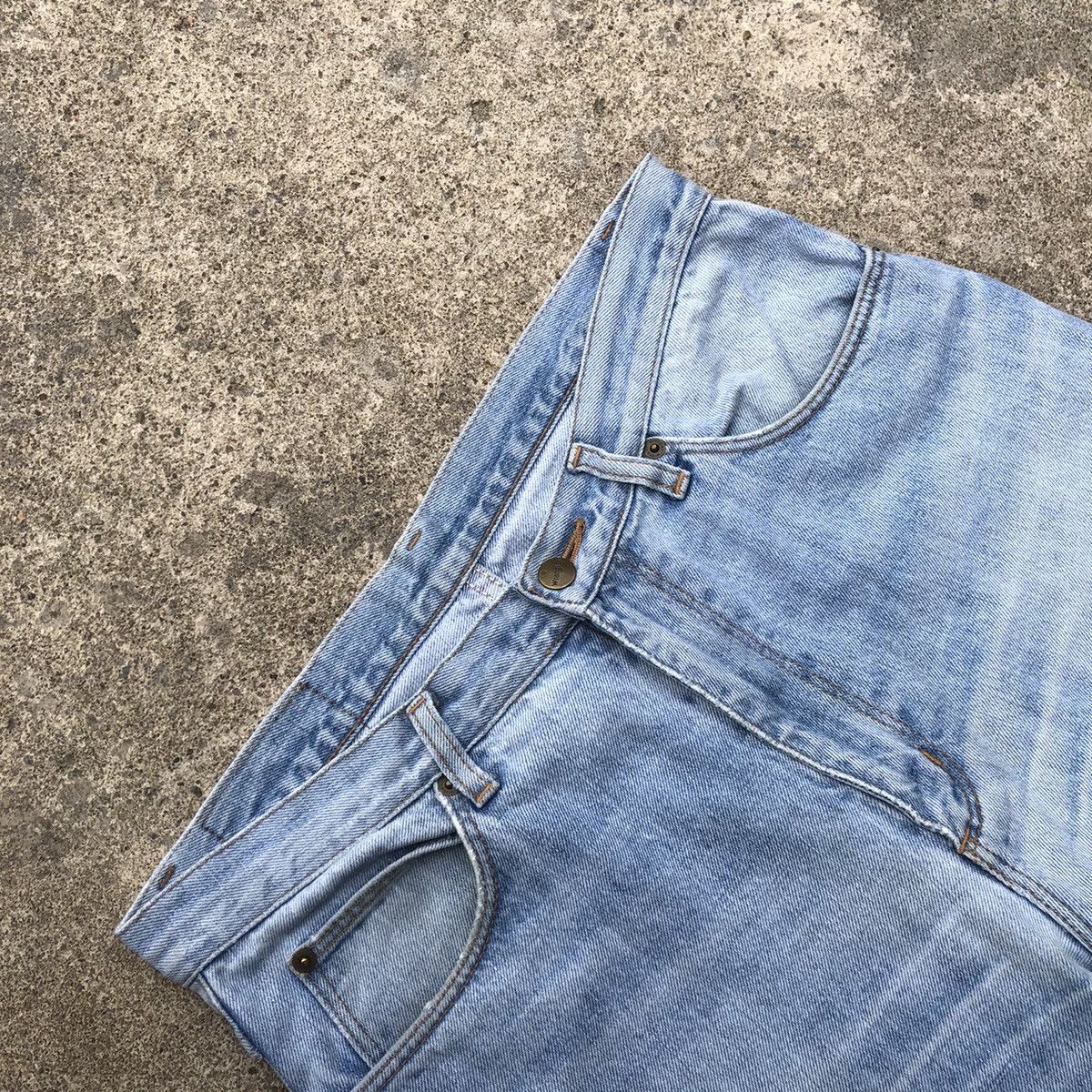 Vintage × Wrangler 🔥Rare🔥Vintage Wrangler Stoned Wash Rips Distress Denim Jeans Size US 32 / EU 48 - 12 Thumbnail