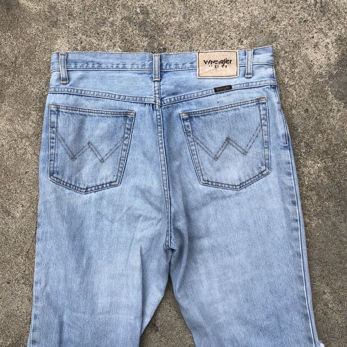 Vintage × Wrangler 🔥Rare🔥Vintage Wrangler Stoned Wash Rips Distress Denim Jeans Size US 32 / EU 48 - 5 Thumbnail
