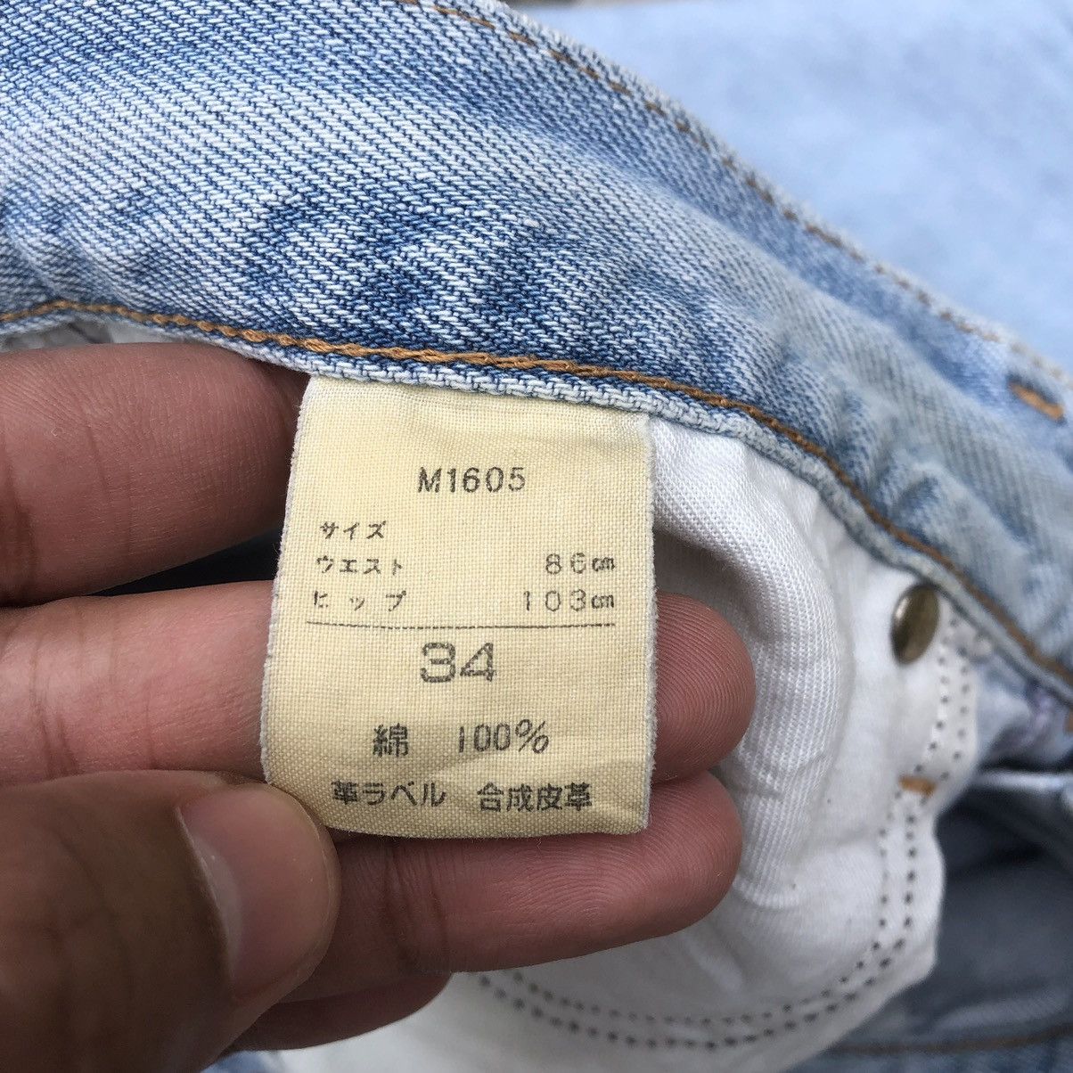 Vintage × Wrangler 🔥Rare🔥Vintage Wrangler Stoned Wash Rips Distress Denim Jeans Size US 32 / EU 48 - 14 Thumbnail