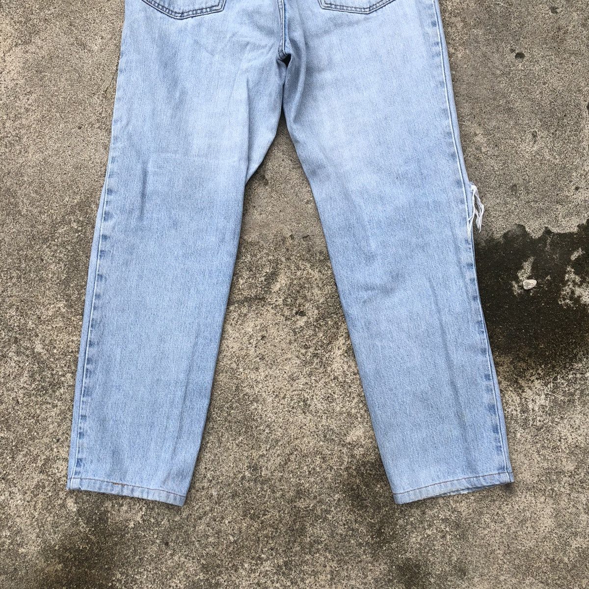 Vintage × Wrangler 🔥Rare🔥Vintage Wrangler Stoned Wash Rips Distress Denim Jeans Size US 32 / EU 48 - 6 Thumbnail