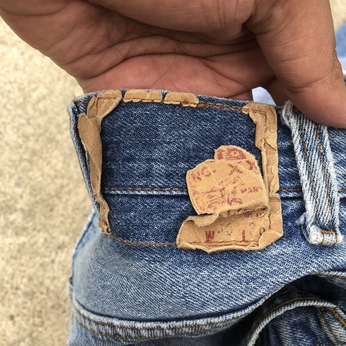 Levi's × Levi's Vintage Clothing 🔥Rare🔥Vintage Levis Stoned Wash Rips Distress Paint Jeans Size US 36 / EU 52 - 18 Thumbnail