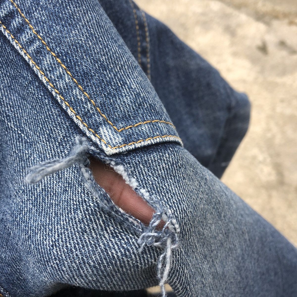 Japanese Brand 🔥Sick🔥🇯🇵As Know As Stoned Wash Patchwork Rips Distress Jeans Size US 31 - 13 Thumbnail