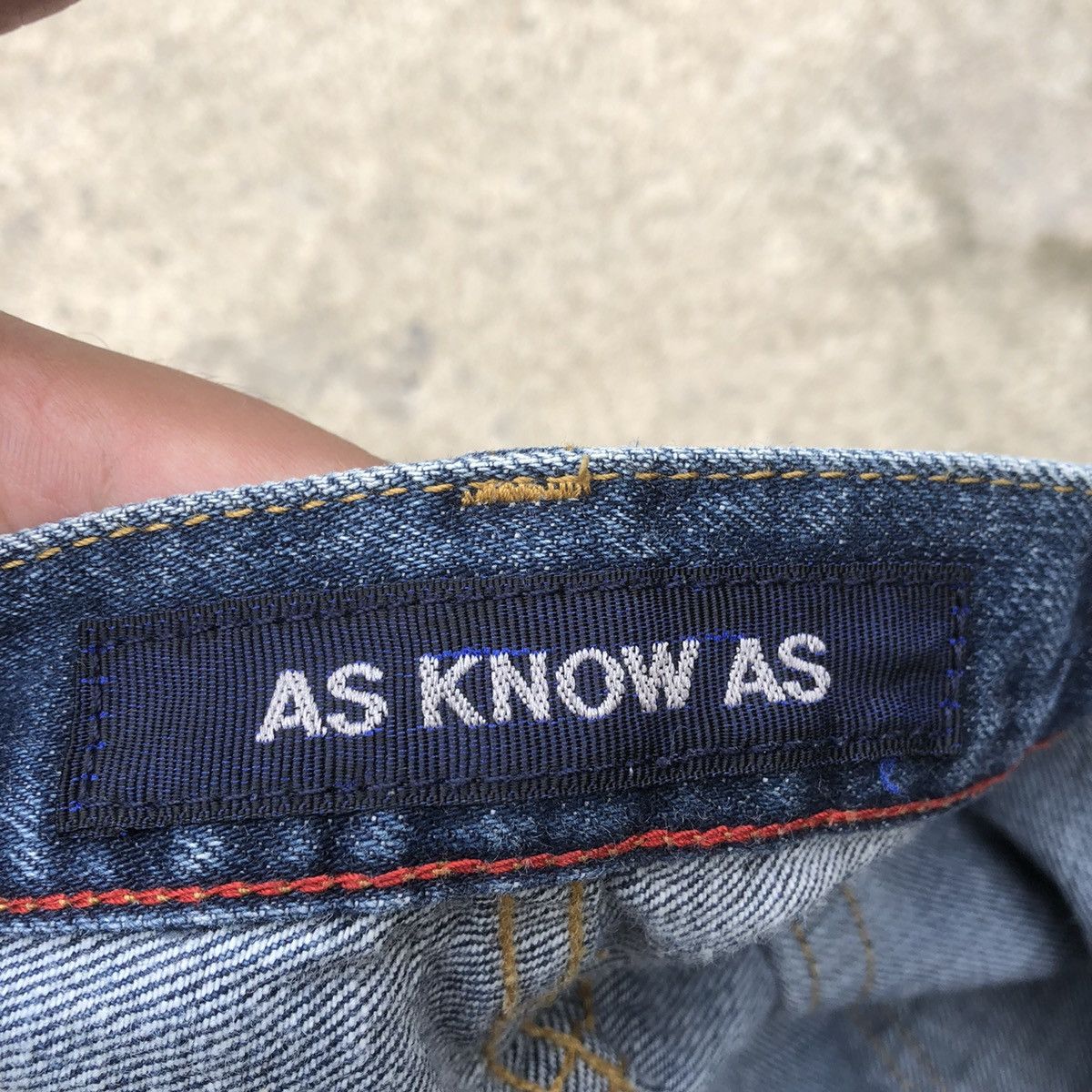 Japanese Brand 🔥Sick🔥🇯🇵As Know As Stoned Wash Patchwork Rips Distress Jeans Size US 31 - 17 Thumbnail