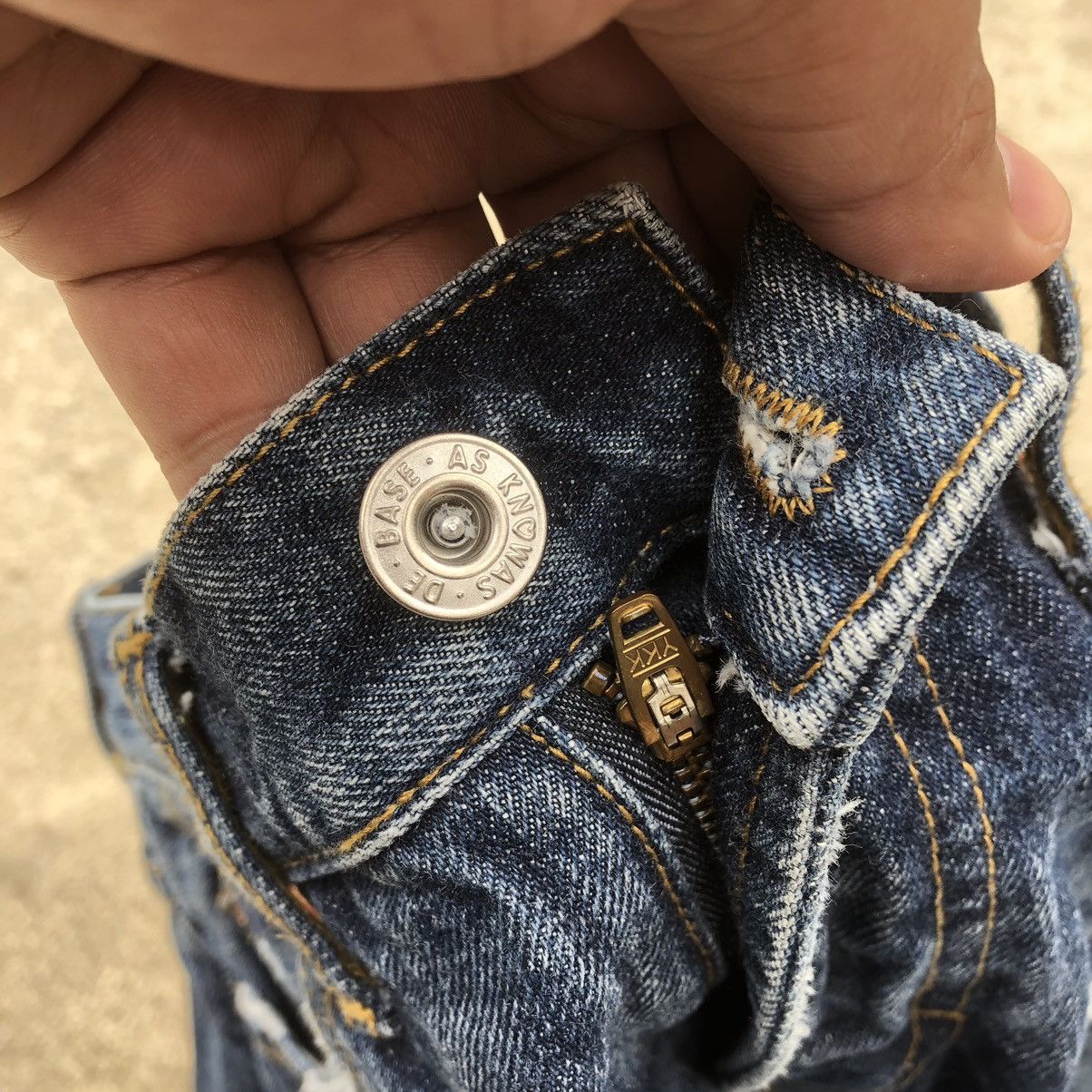 Japanese Brand 🔥Sick🔥🇯🇵As Know As Stoned Wash Patchwork Rips Distress Jeans Size US 31 - 15 Thumbnail