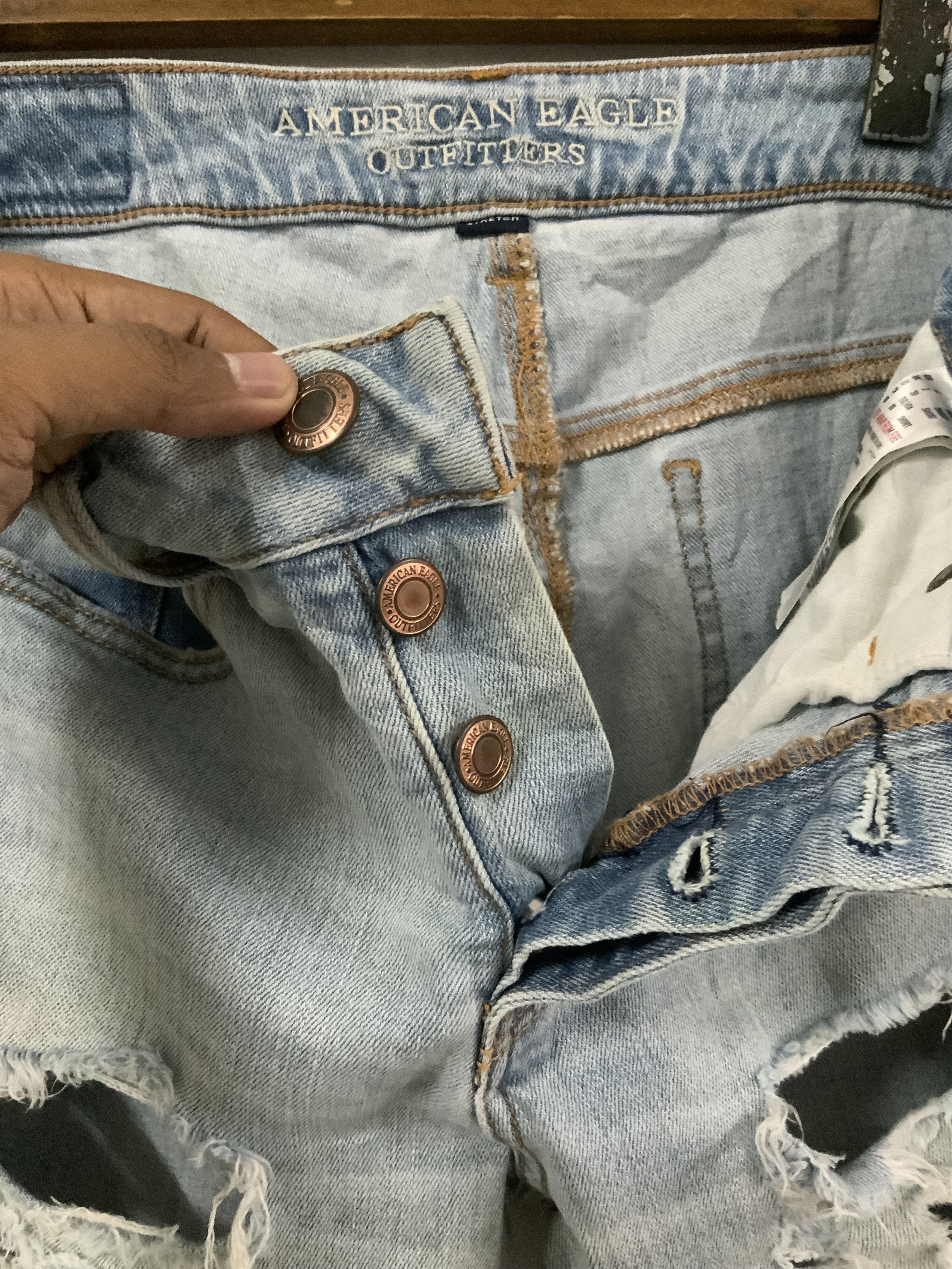 American Eagle Outfitters American Eagle Outfitters Distressed Denim Jeans Size US 30 / EU 46 - 11 Thumbnail