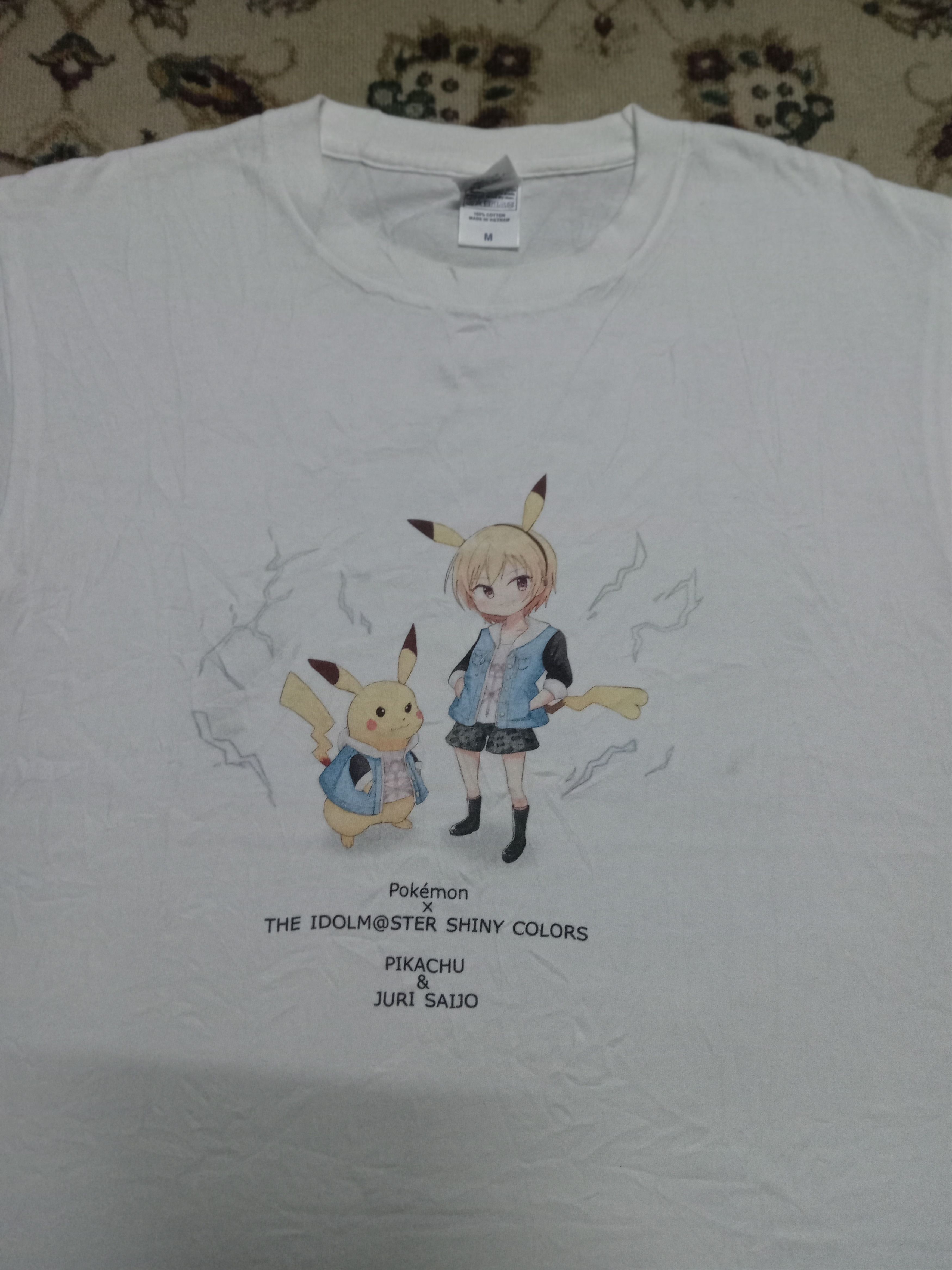 Anime × Nintendo Pokemon x The Idolm@ster Tee game anime Nintendo Bandai Size US M / EU 48-50 / 2 - 1 Thumbnail