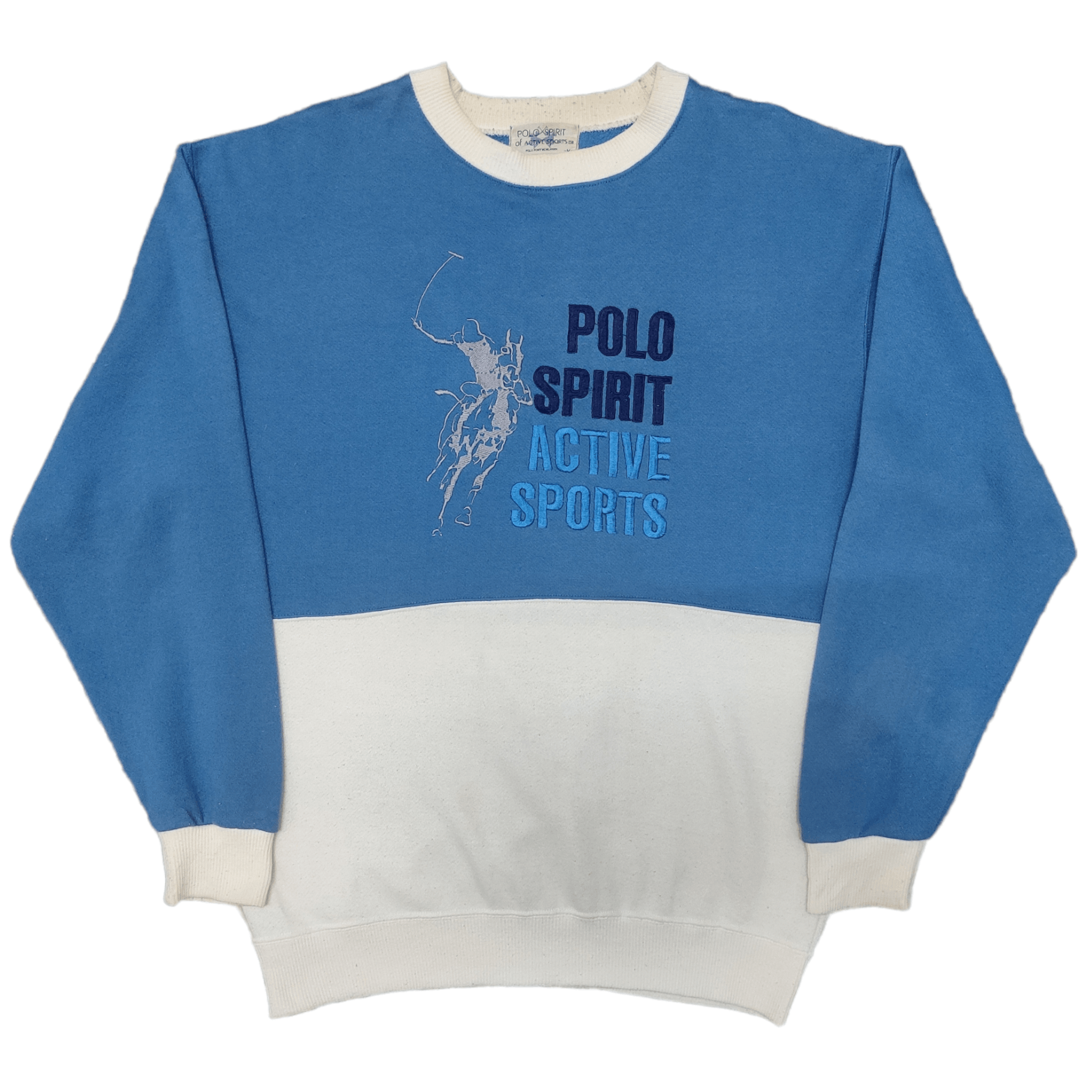 Vintage Polo Spirit Active Sports Sweatshirt Embroidery