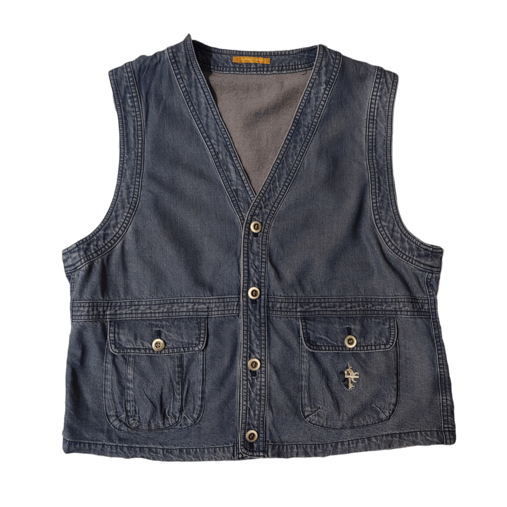 image of Vintage Lancel Paris Vest, Men's (Size Medium)