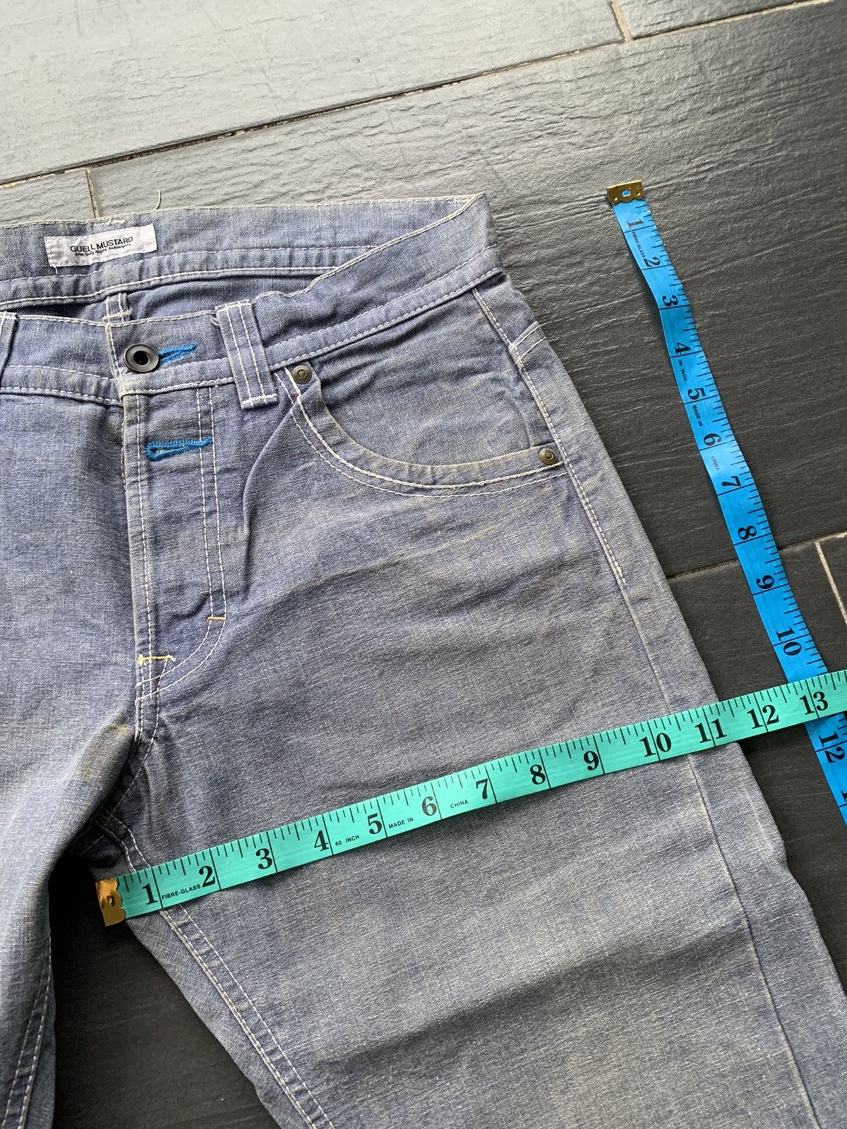Japanese Brand × Le Grande Bleu (L.G.B.) × Vintage Guell Mustard Faded Wash Denim Size US 31 - 14 Thumbnail