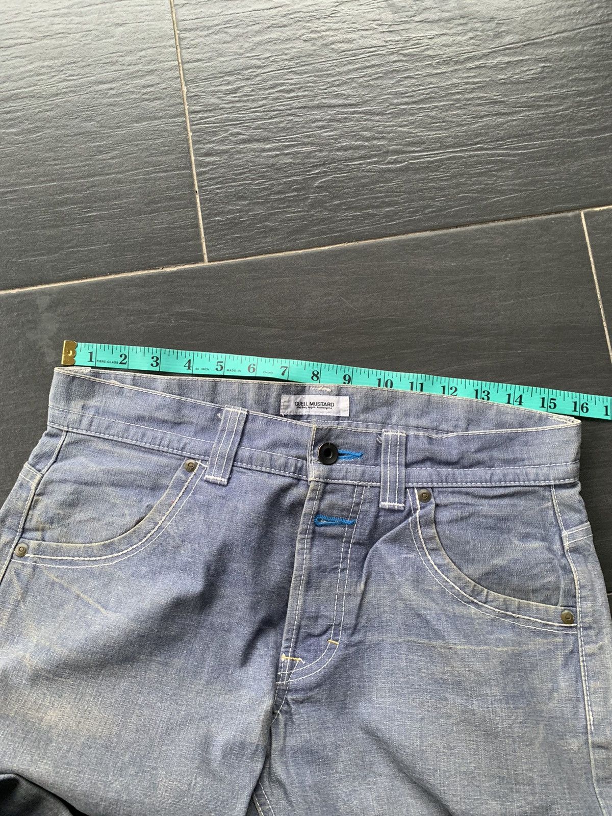 Japanese Brand × Le Grande Bleu (L.G.B.) × Vintage Guell Mustard Faded Wash Denim Size US 31 - 13 Thumbnail