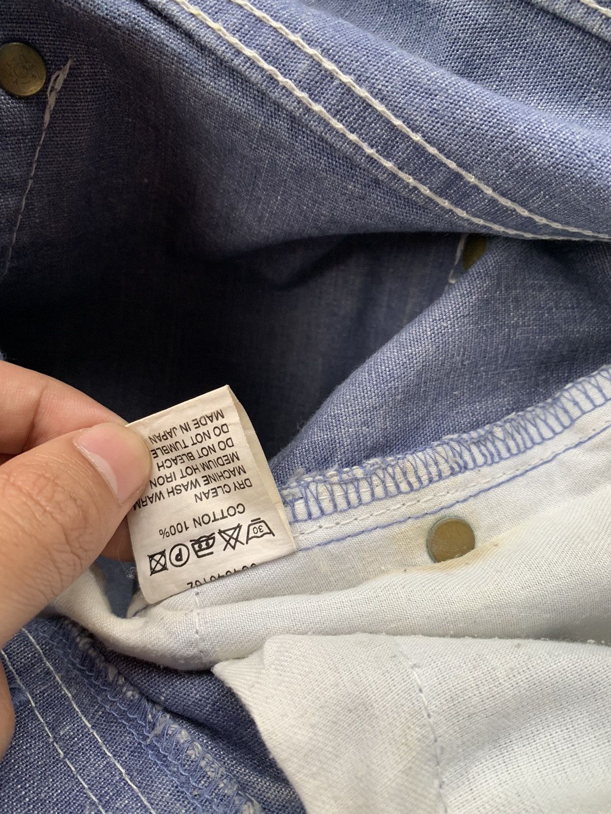 Japanese Brand × Le Grande Bleu (L.G.B.) × Vintage Guell Mustard Faded Wash Denim Size US 31 - 7 Thumbnail