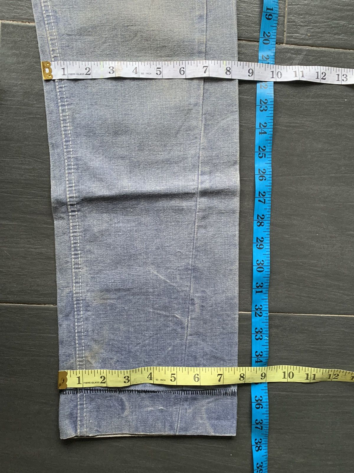 Japanese Brand × Le Grande Bleu (L.G.B.) × Vintage Guell Mustard Faded Wash Denim Size US 31 - 15 Thumbnail