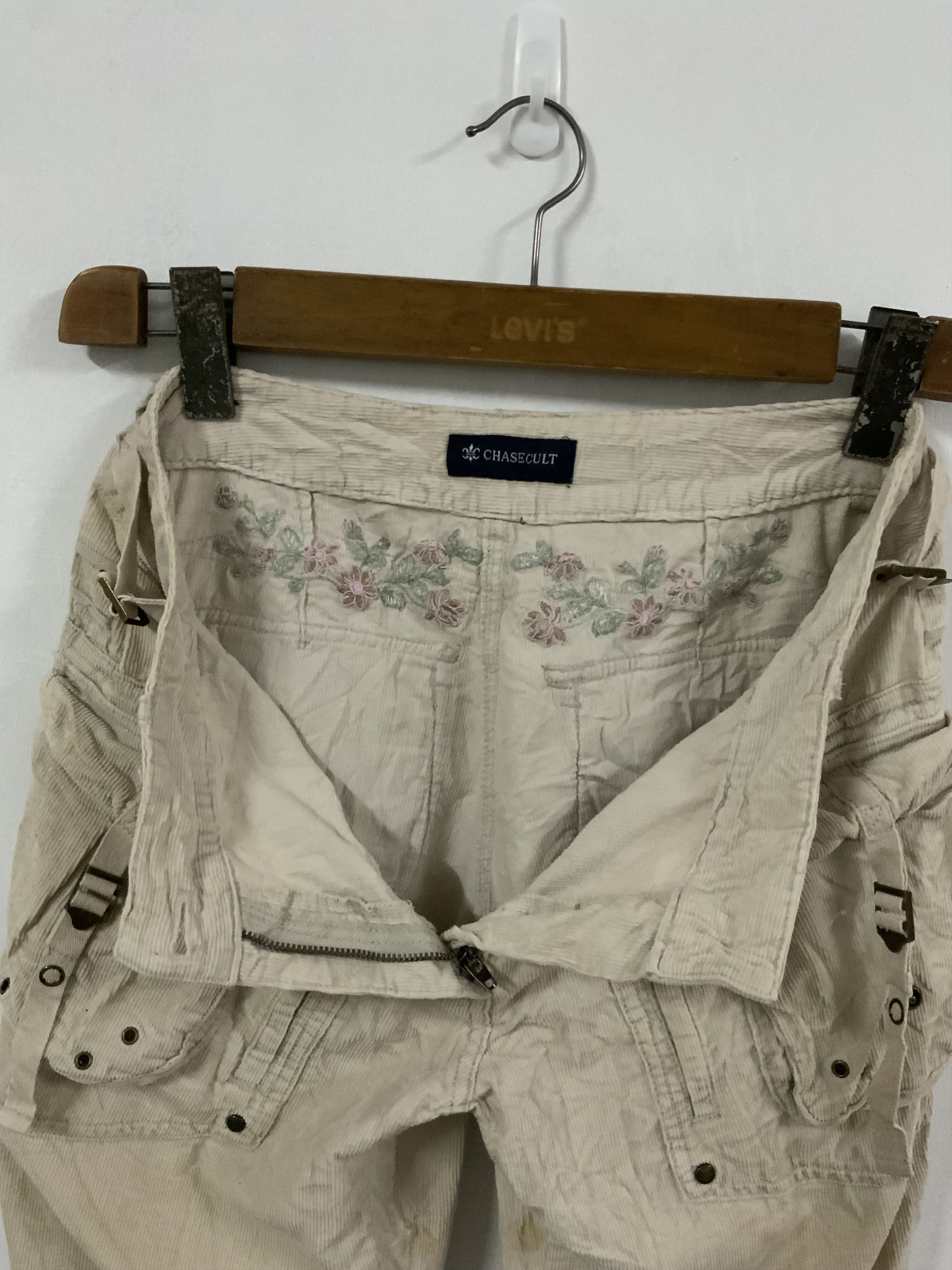 Japanese Brand Chase Cult Multipocket Bell Bottom Cargo Pant Size US 31 - 13 Thumbnail
