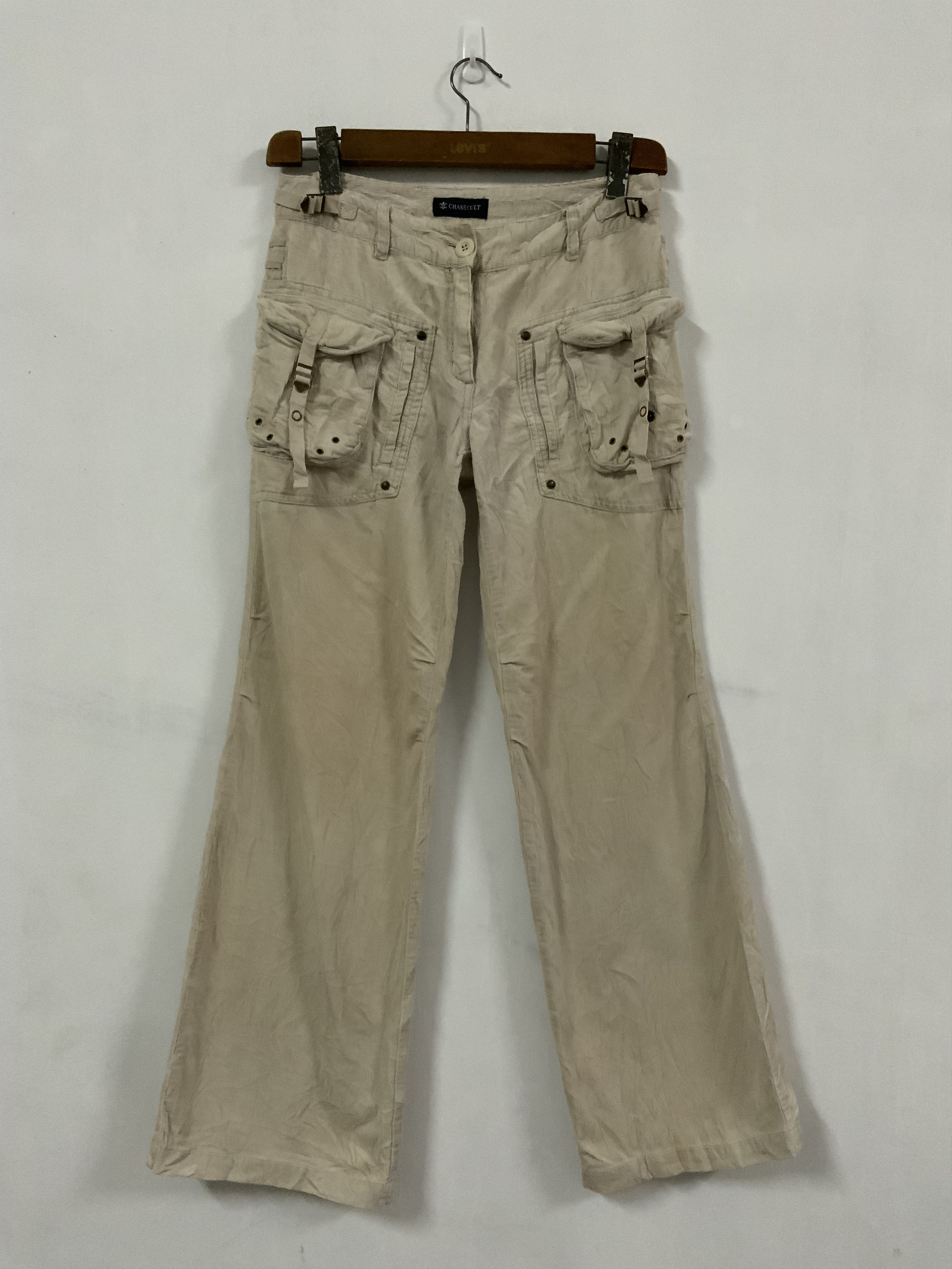 Japanese Brand Chase Cult Multipocket Bell Bottom Cargo Pant Size US 31 - 1 Thumbnail