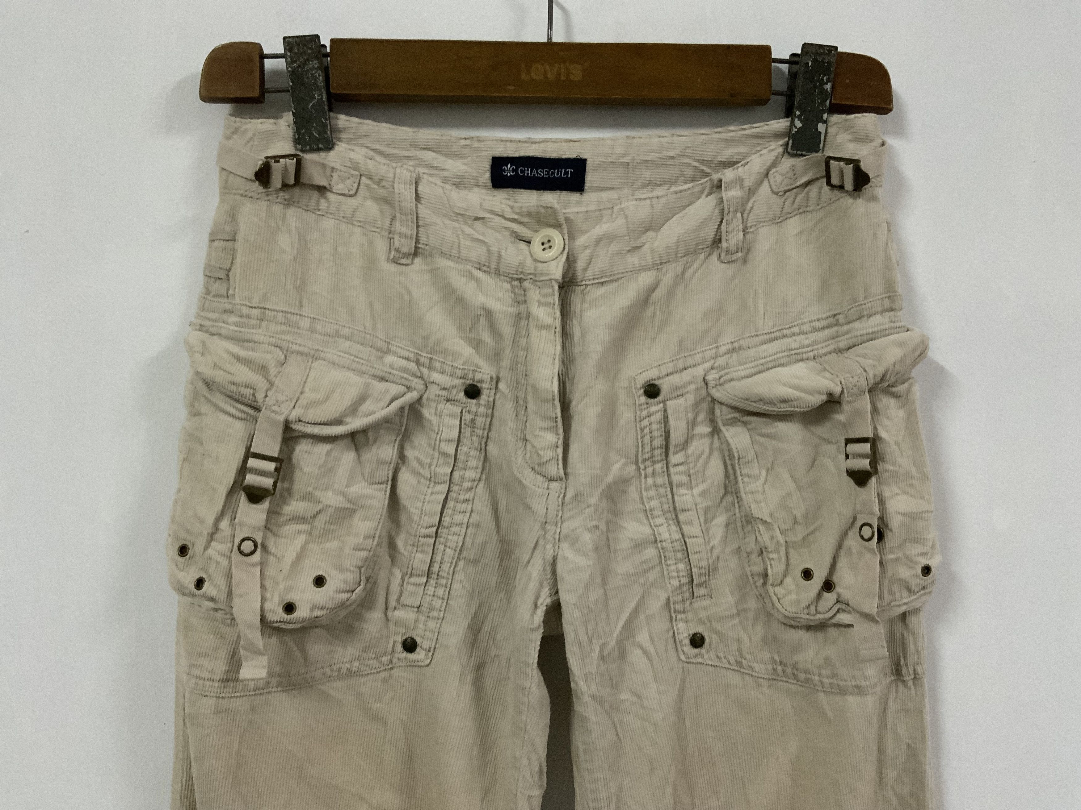 Japanese Brand Chase Cult Multipocket Bell Bottom Cargo Pant Size US 31 - 3 Thumbnail