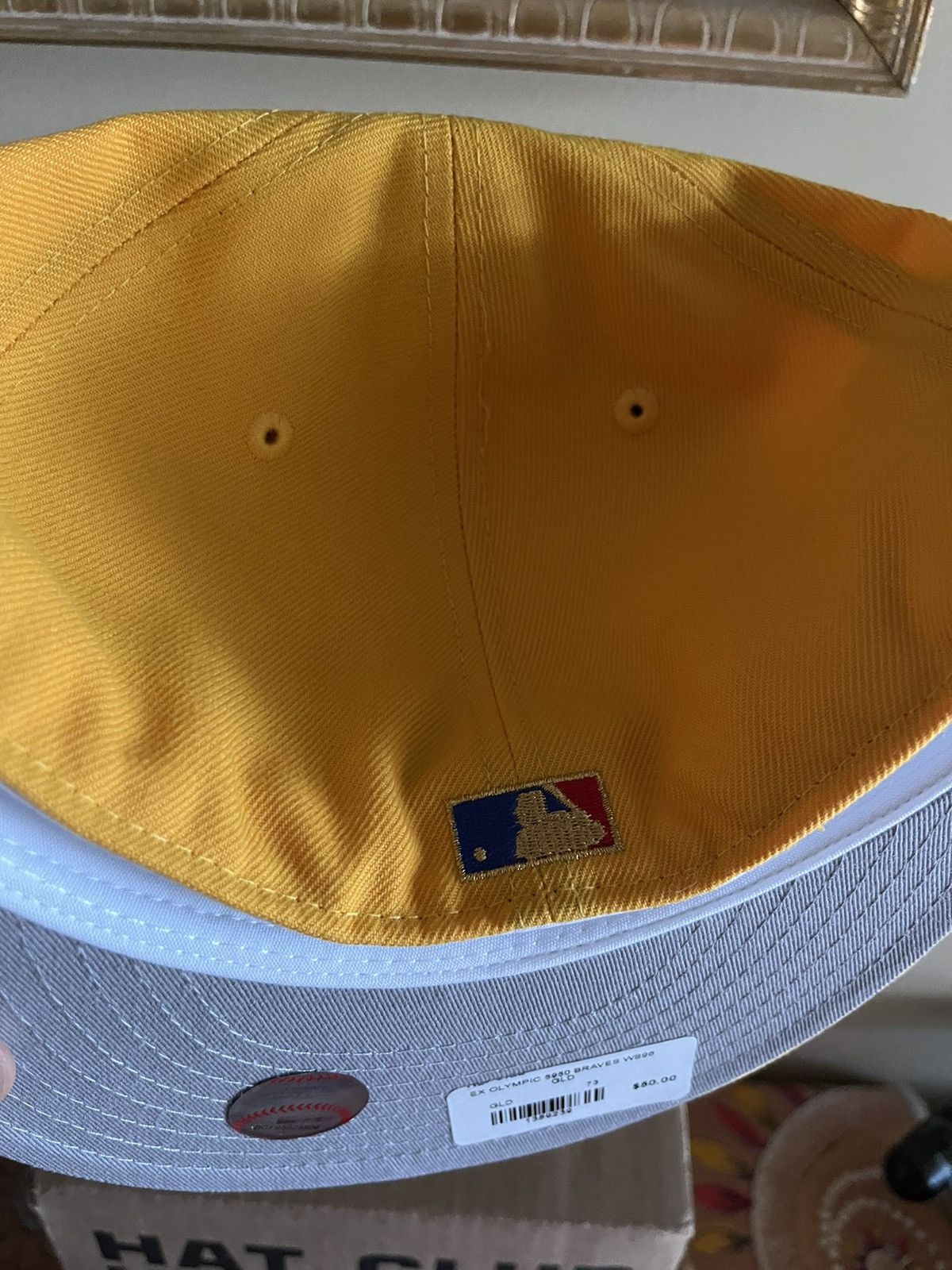 Hat Club 7 3/8 Atlanta Braves hatclub Olympic gold medal pack 1996 ws Size ONE SIZE - 4 Thumbnail