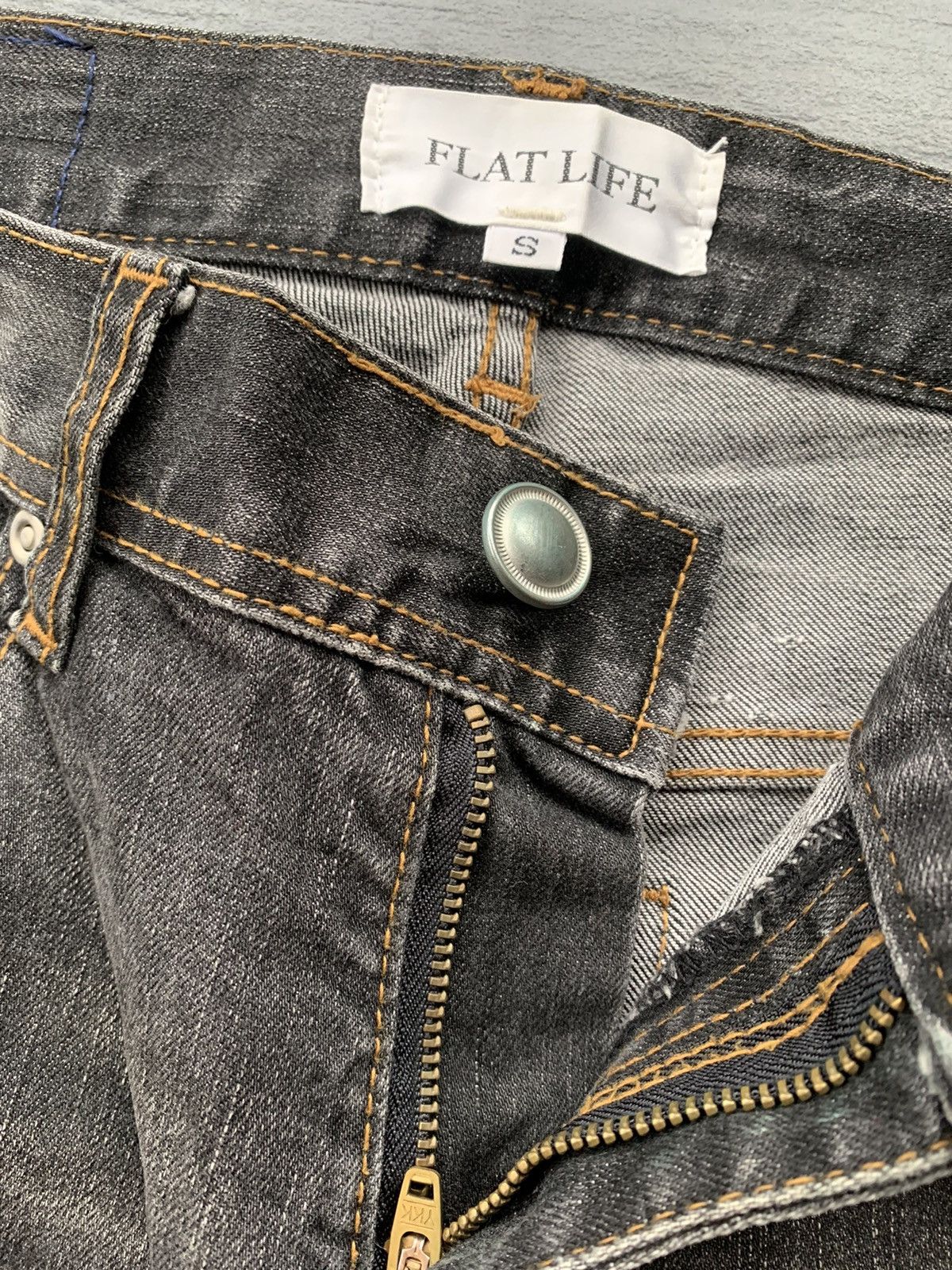 If Six Was Nine × Japanese Brand Flat Life Distressed Denim Size US 31 - 4 Thumbnail