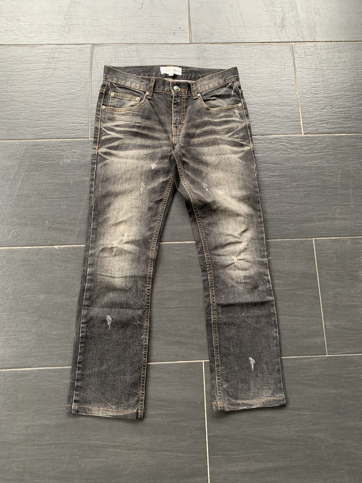 If Six Was Nine × Japanese Brand Flat Life Distressed Denim Size US 31 - 1 Thumbnail