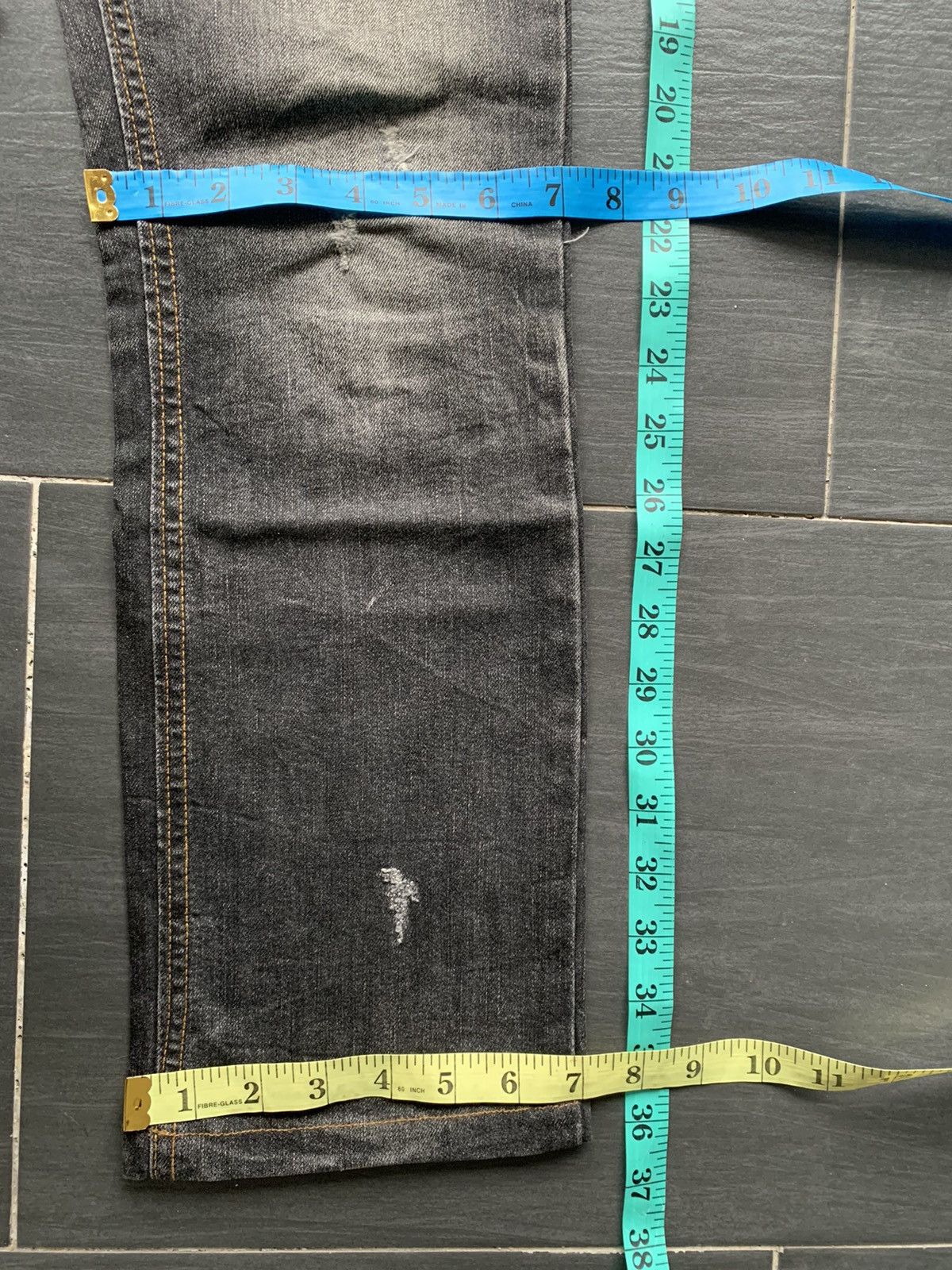 If Six Was Nine × Japanese Brand Flat Life Distressed Denim Size US 31 - 12 Thumbnail