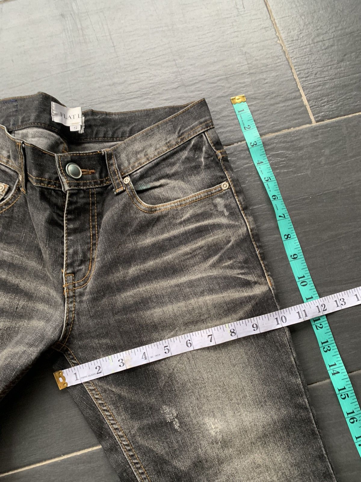 If Six Was Nine × Japanese Brand Flat Life Distressed Denim Size US 31 - 11 Thumbnail