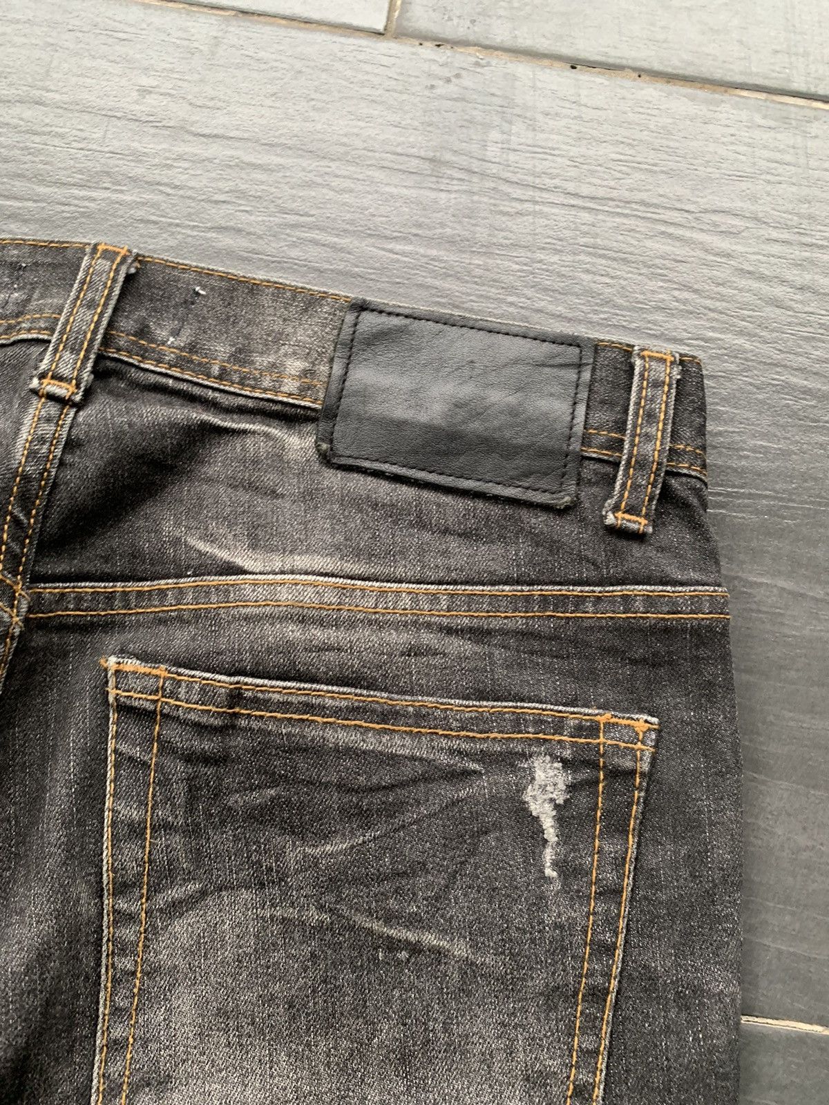 If Six Was Nine × Japanese Brand Flat Life Distressed Denim Size US 31 - 9 Thumbnail