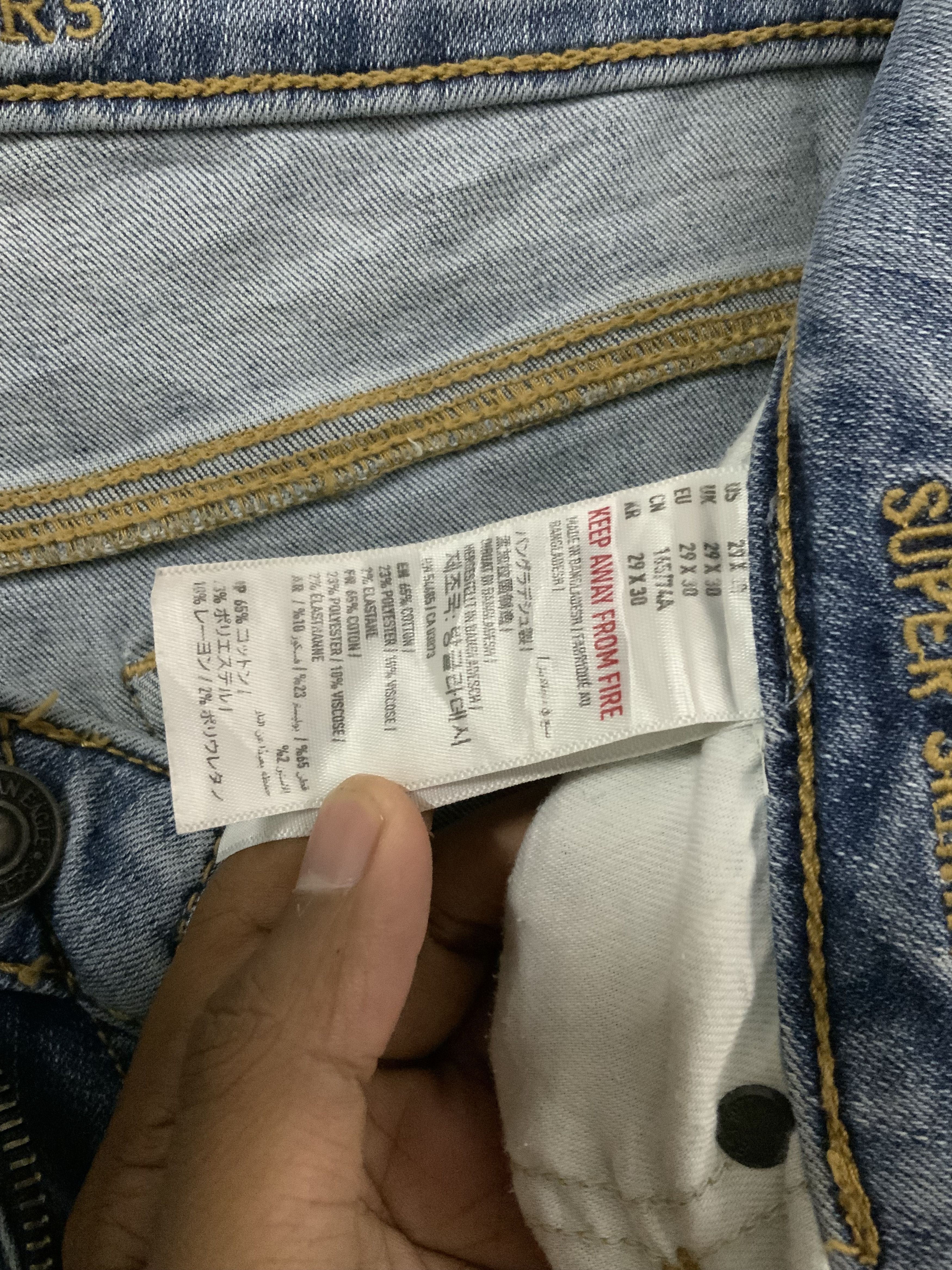 Vintage American Eagle Outfitter Distressed Super Skinny Jean Size US 30 / EU 46 - 15 Thumbnail