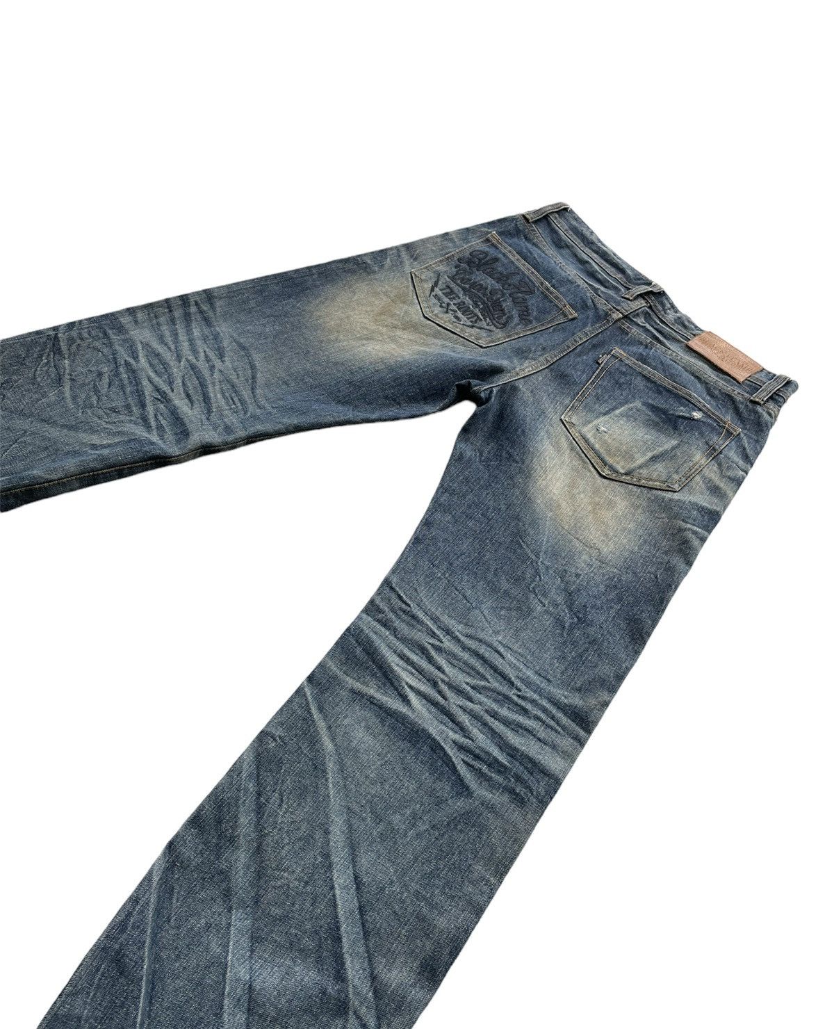 Japanese Brand Black Flame Aging Wash Selvedge Denim Size US 34 / EU 50 - 10 Thumbnail