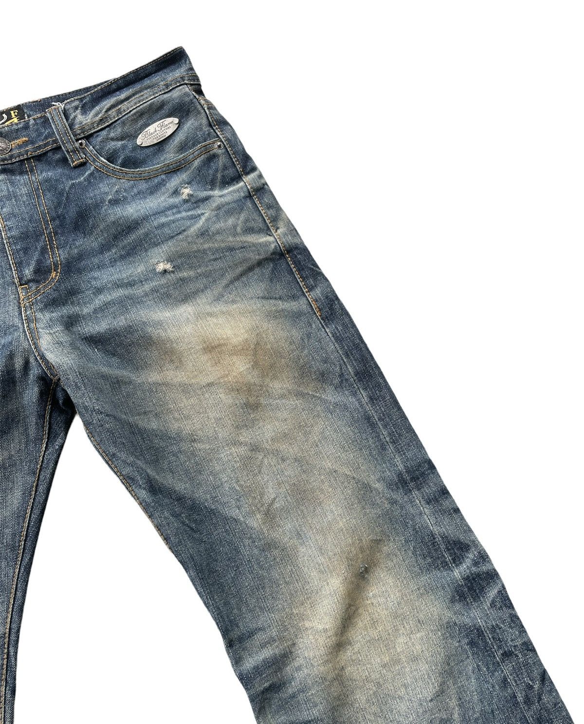 Japanese Brand Black Flame Aging Wash Selvedge Denim Size US 34 / EU 50 - 9 Thumbnail