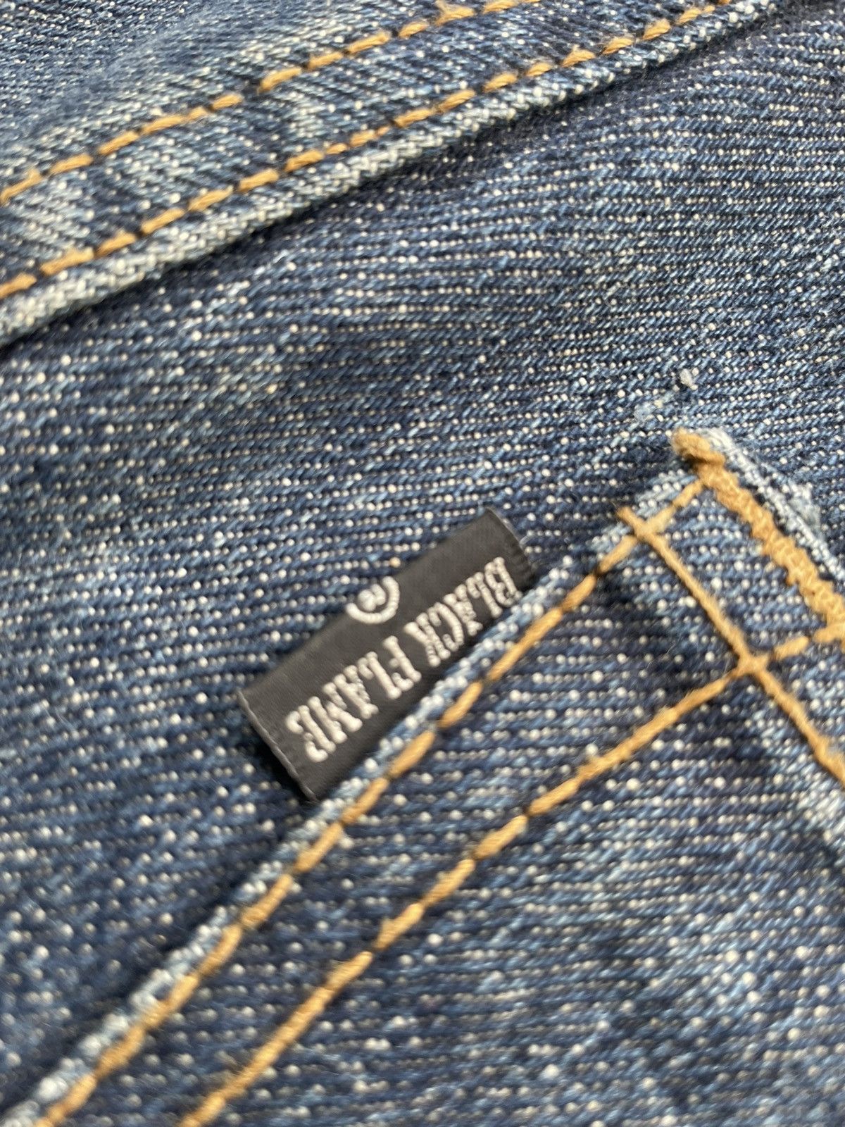 Japanese Brand Black Flame Aging Wash Selvedge Denim Size US 34 / EU 50 - 18 Thumbnail