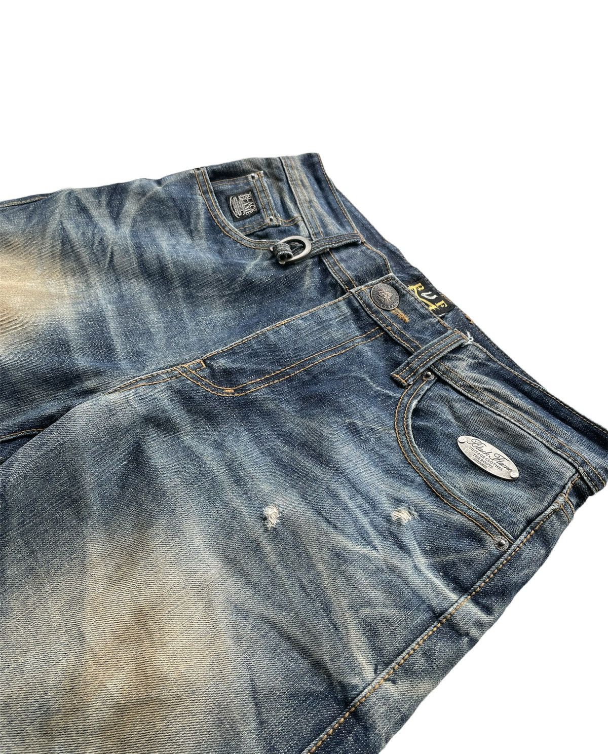 Japanese Brand Black Flame Aging Wash Selvedge Denim Size US 34 / EU 50 - 7 Thumbnail