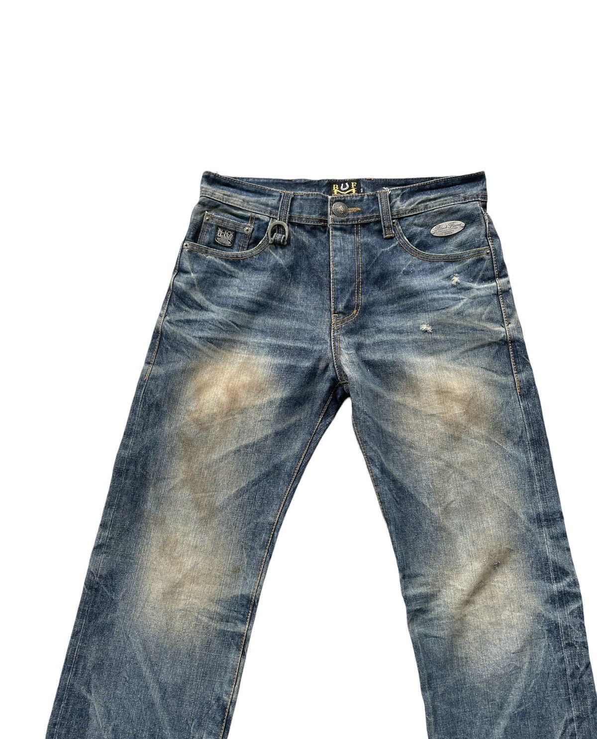 Japanese Brand Black Flame Aging Wash Selvedge Denim Size US 34 / EU 50 - 4 Thumbnail