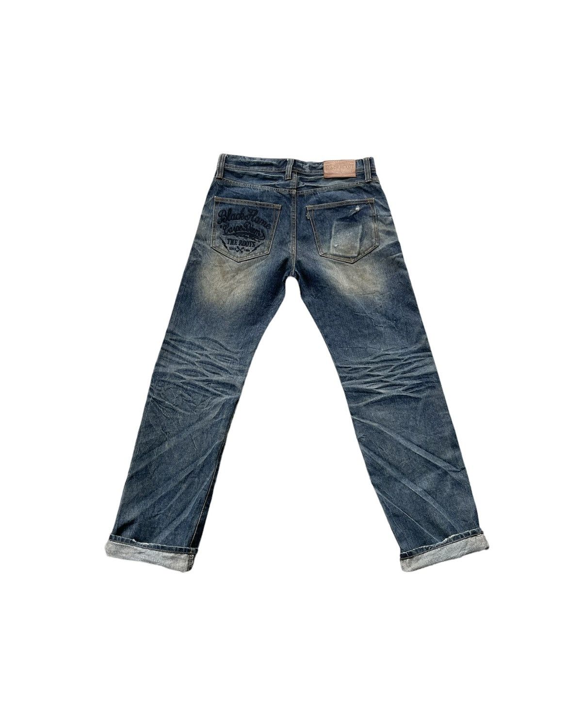 Japanese Brand Black Flame Aging Wash Selvedge Denim Size US 34 / EU 50 - 8 Thumbnail