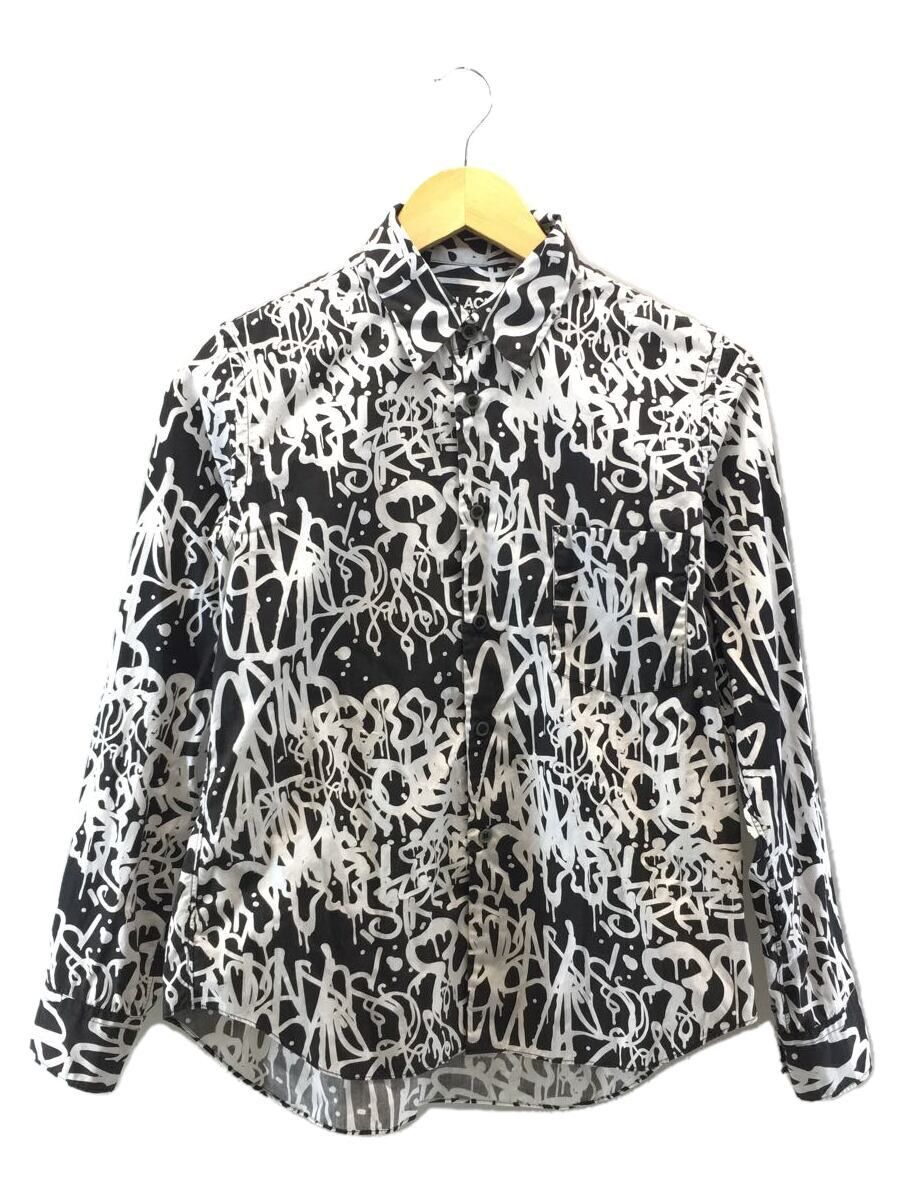 Shirt Black Overall Pattern Long Sleeve