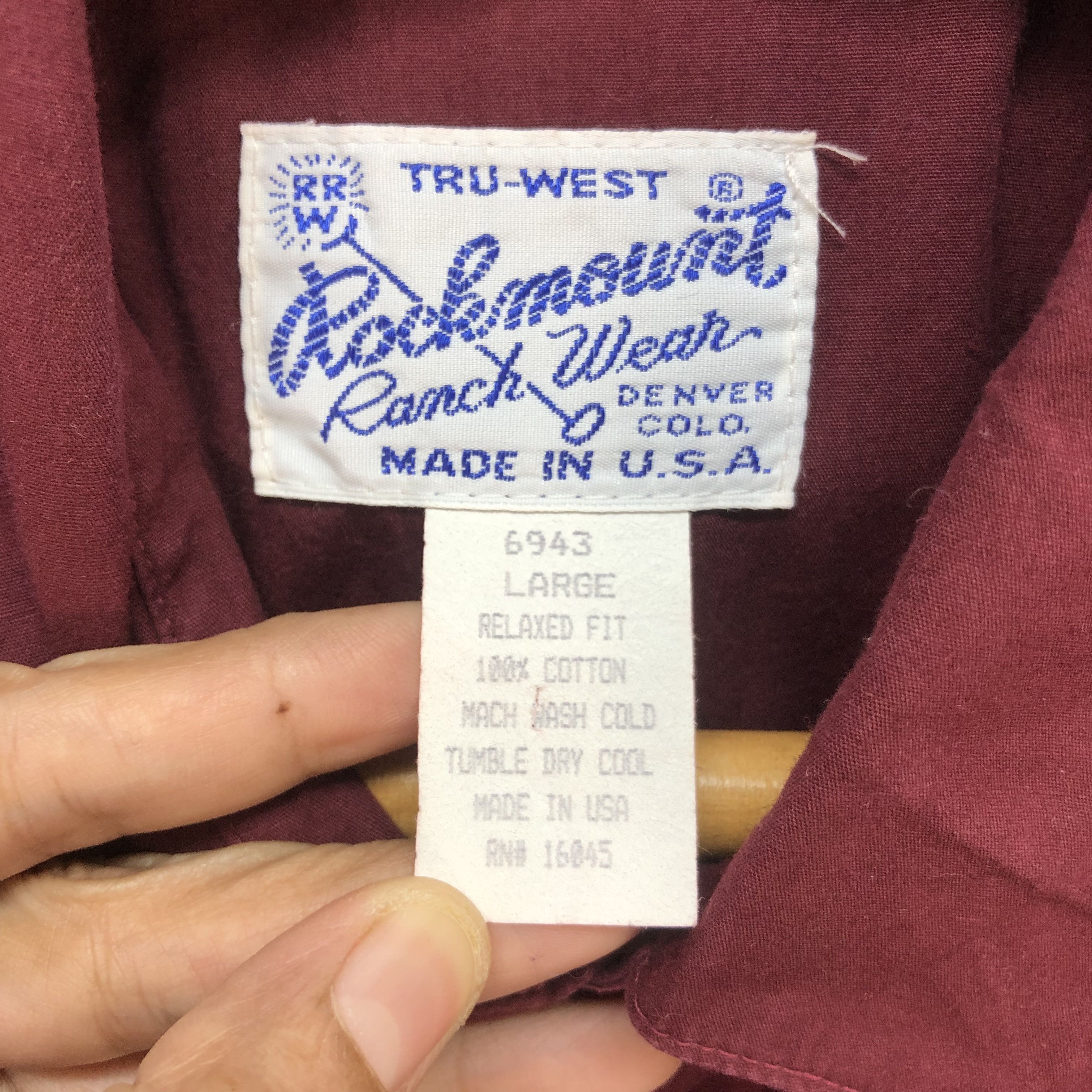 Other Rockmount Ranchwear Tru-West Western Shirt #6288-58 Size US L / EU 52-54 / 3 - 6 Thumbnail