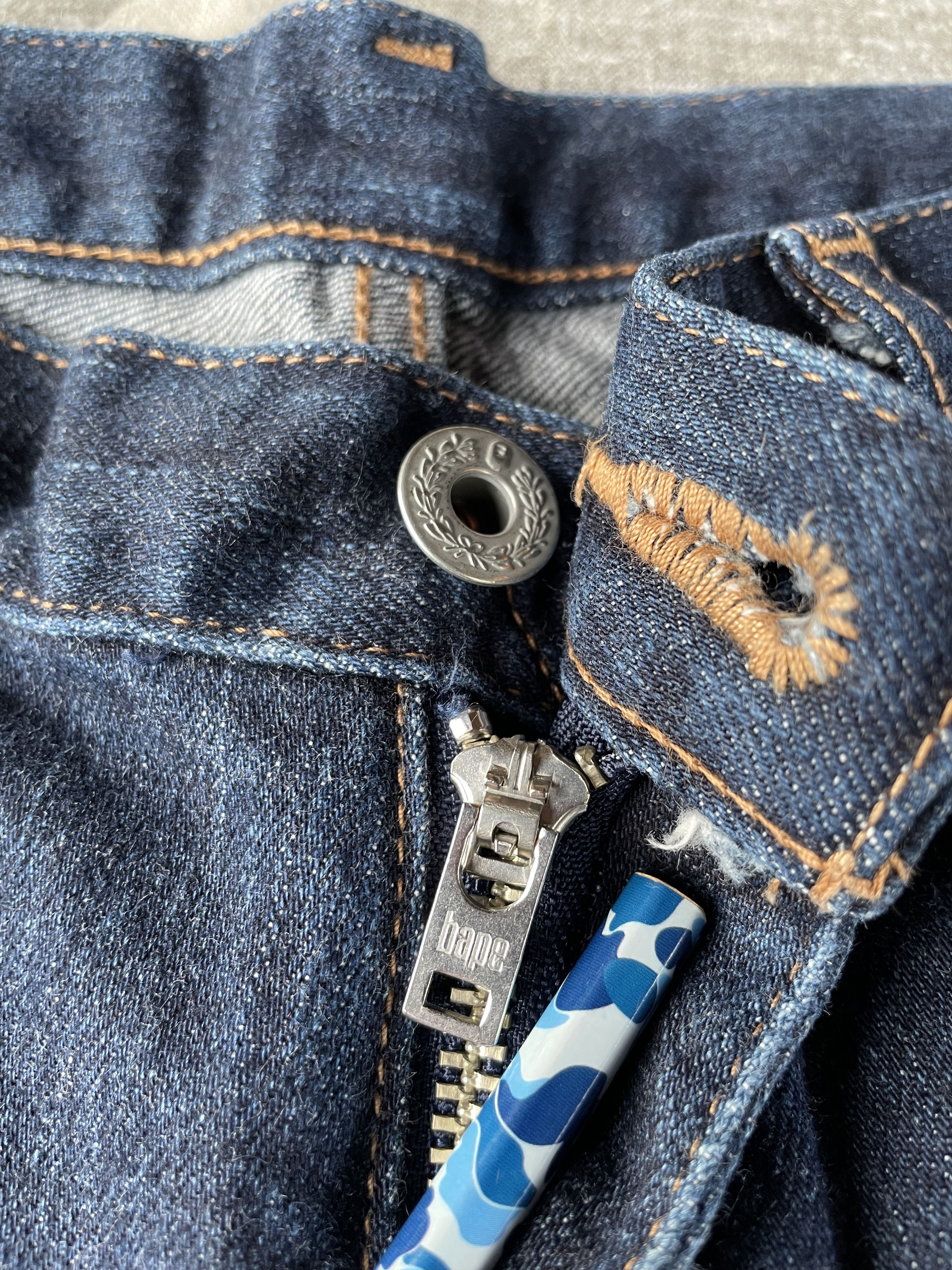 Bape Bape Bapesta Denim Jeans Size 28" / US 6 / IT 42 - 7 Thumbnail