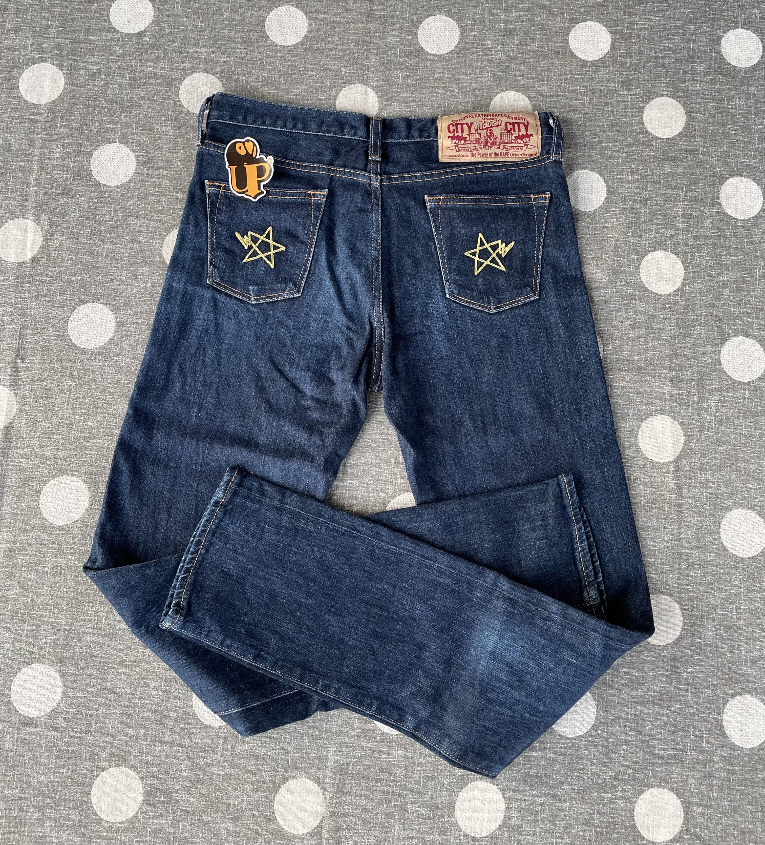 Bape Bape Bapesta Denim Jeans Size 28" / US 6 / IT 42 - 1 Thumbnail