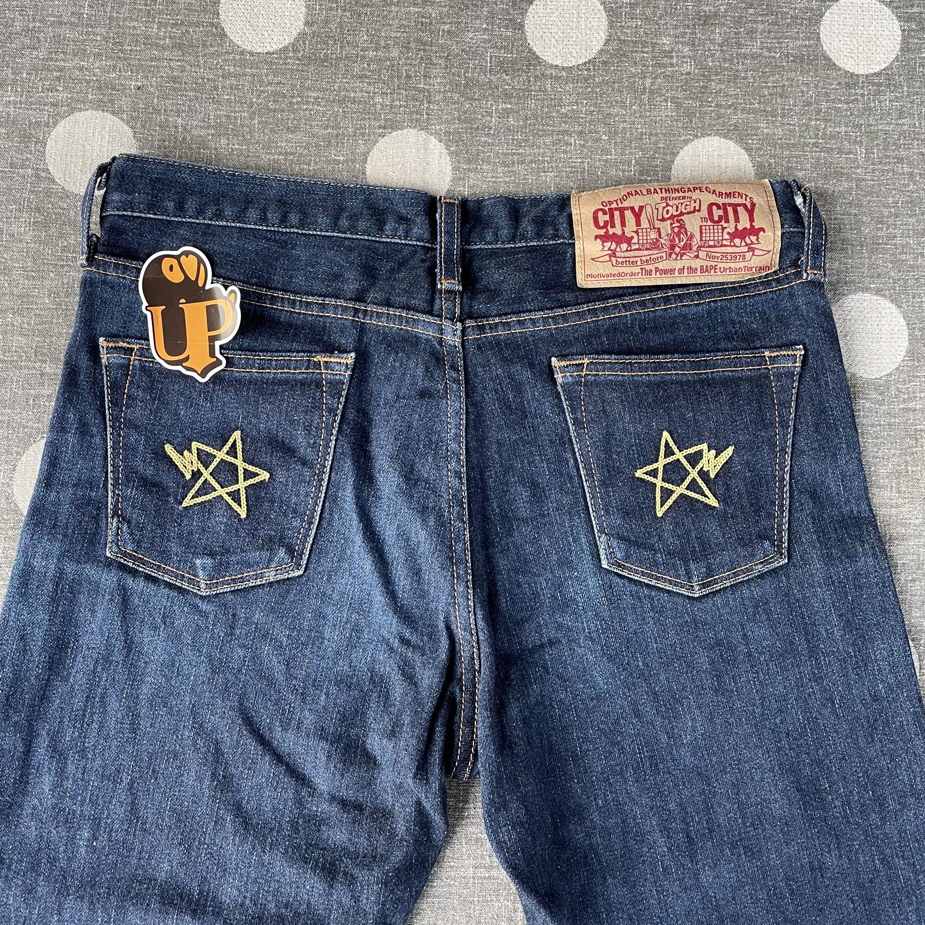 Bape Bape Bapesta Denim Jeans Size 28" / US 6 / IT 42 - 2 Thumbnail