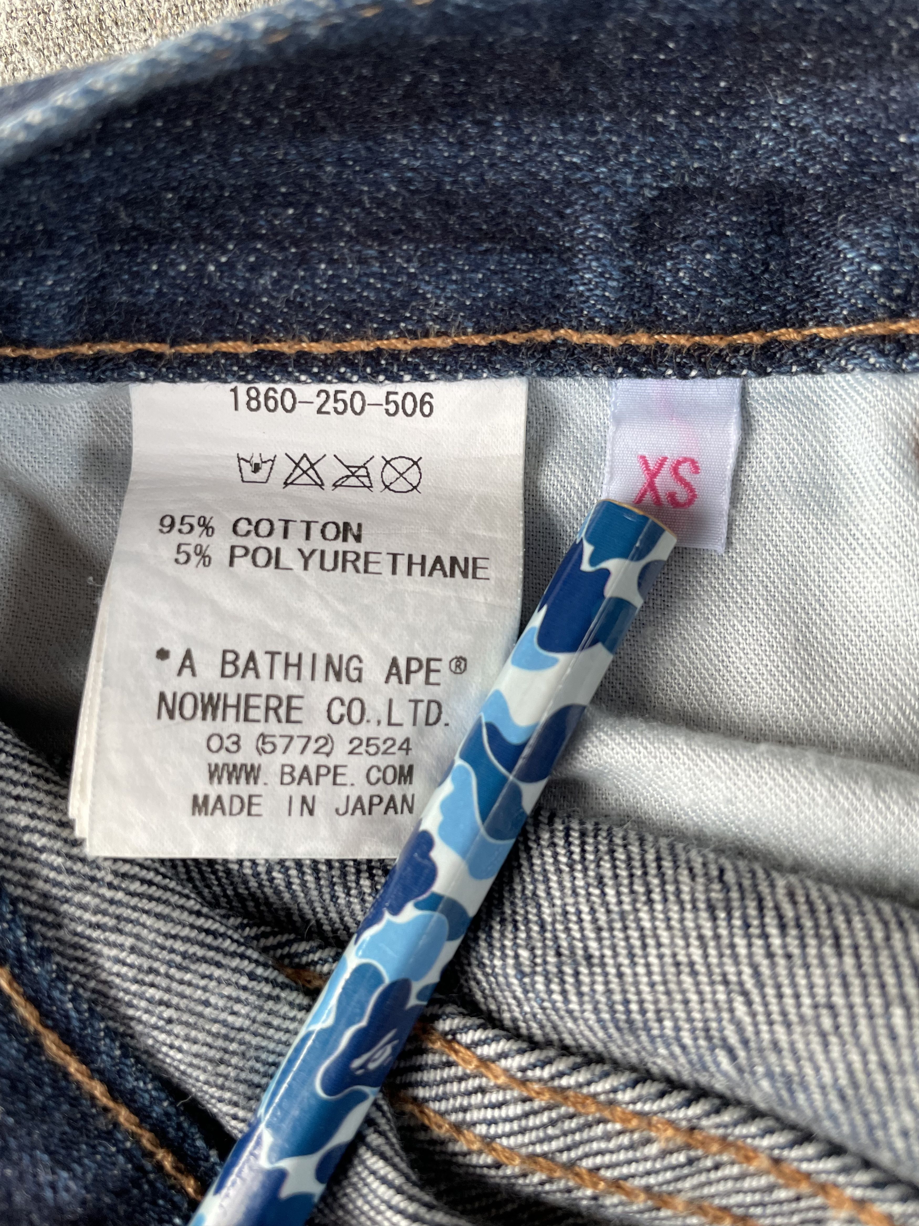 Bape Bape Bapesta Denim Jeans Size 28" / US 6 / IT 42 - 8 Thumbnail